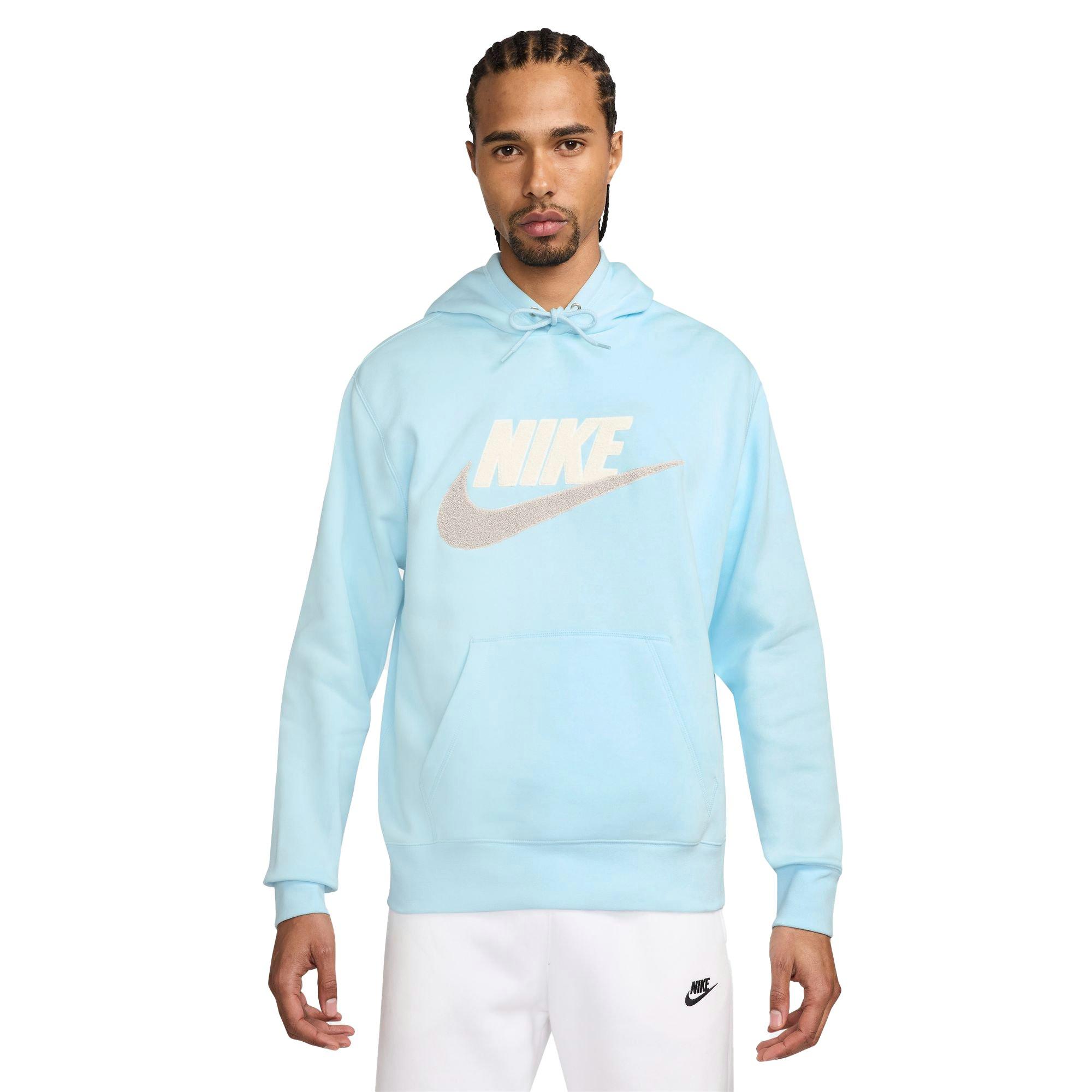 Nike Men's Club Fleece Pullover Hoodie-Blue - BLUE Thumbnail View 1
