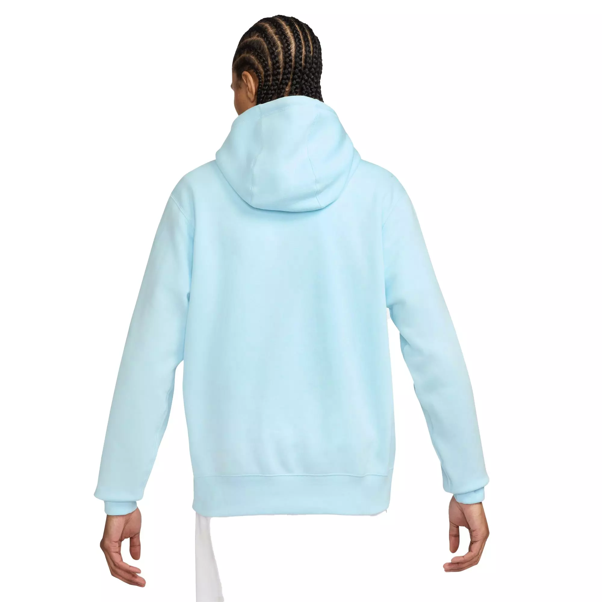 Nike Men's Club Fleece Pullover Hoodie-Blue - BLUE