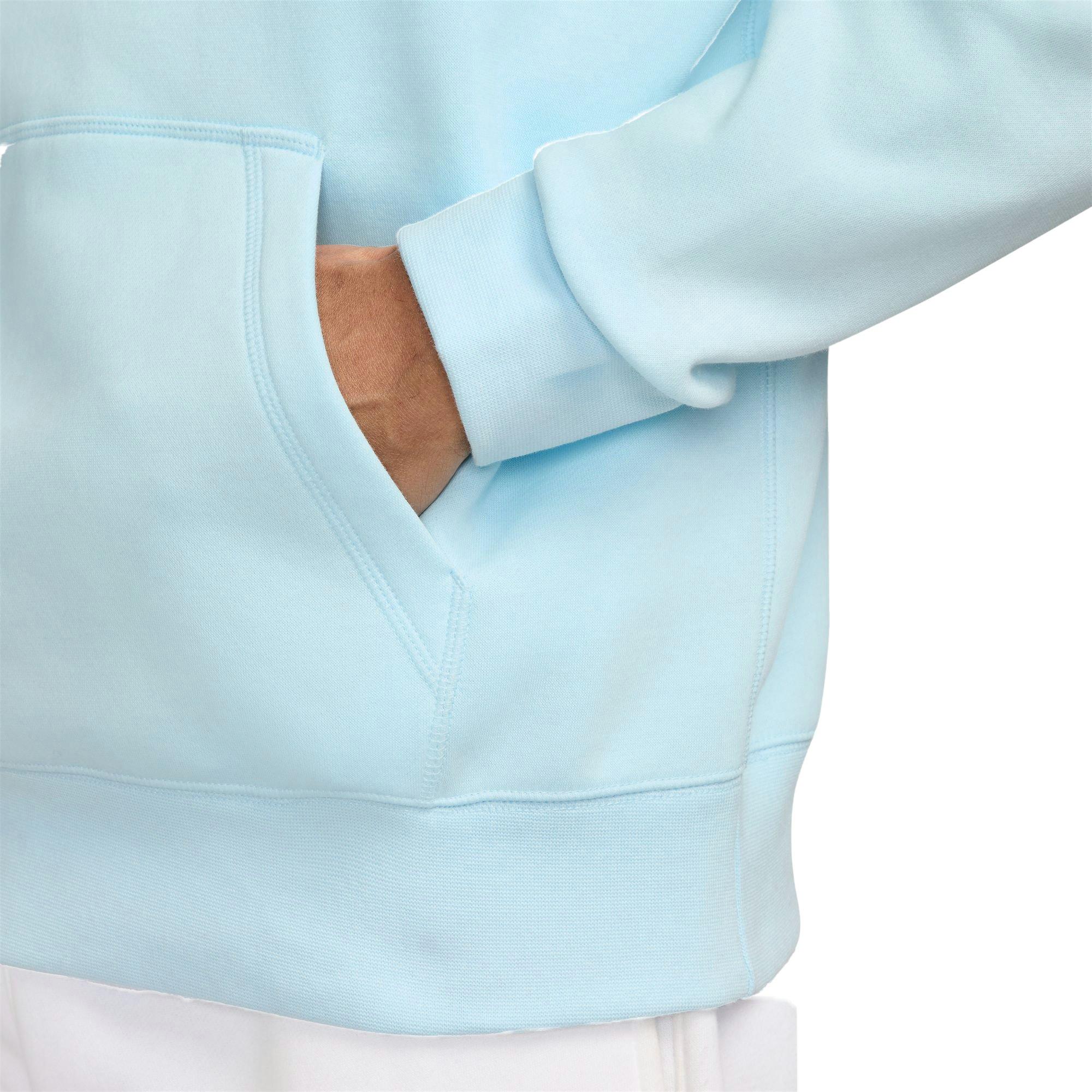 Nike Men's Club Fleece Pullover Hoodie-Blue - BLUE Thumbnail View 3