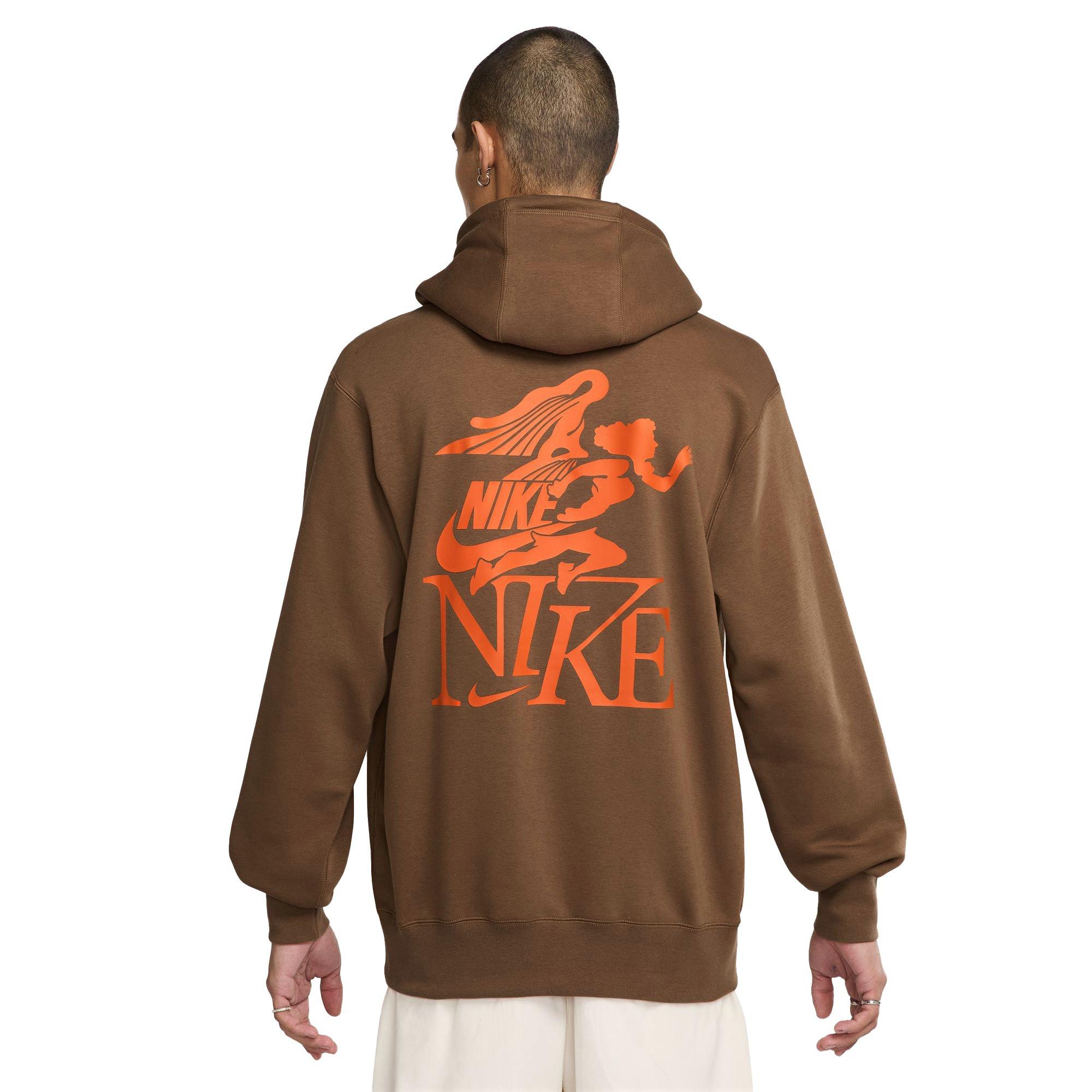 Nike Men's Sportswear Club Pullover Hoodie-Brown - BROWN Thumbnail View 2