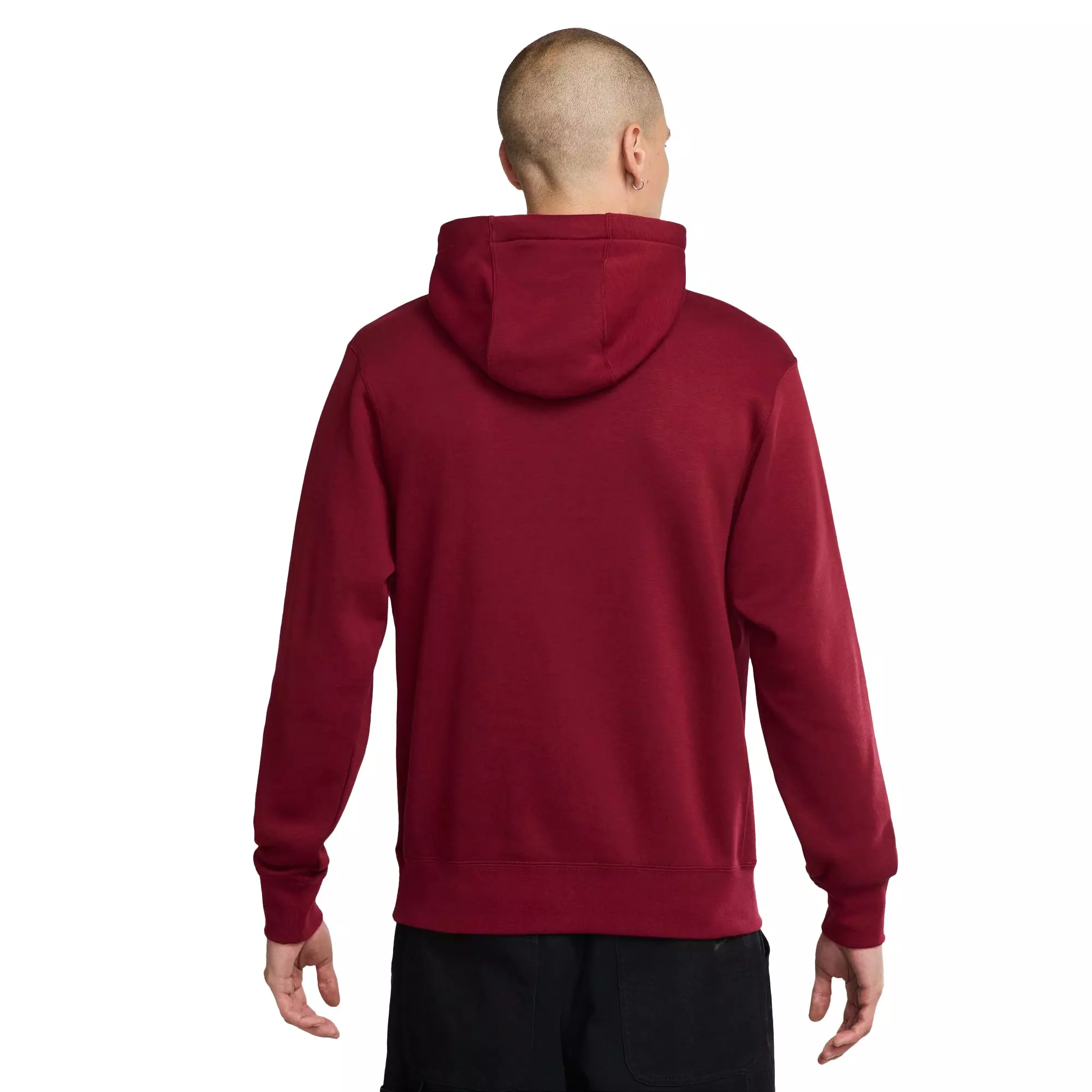 Nike Men's Sportswear Club Fleece Hoodie-Red - RED