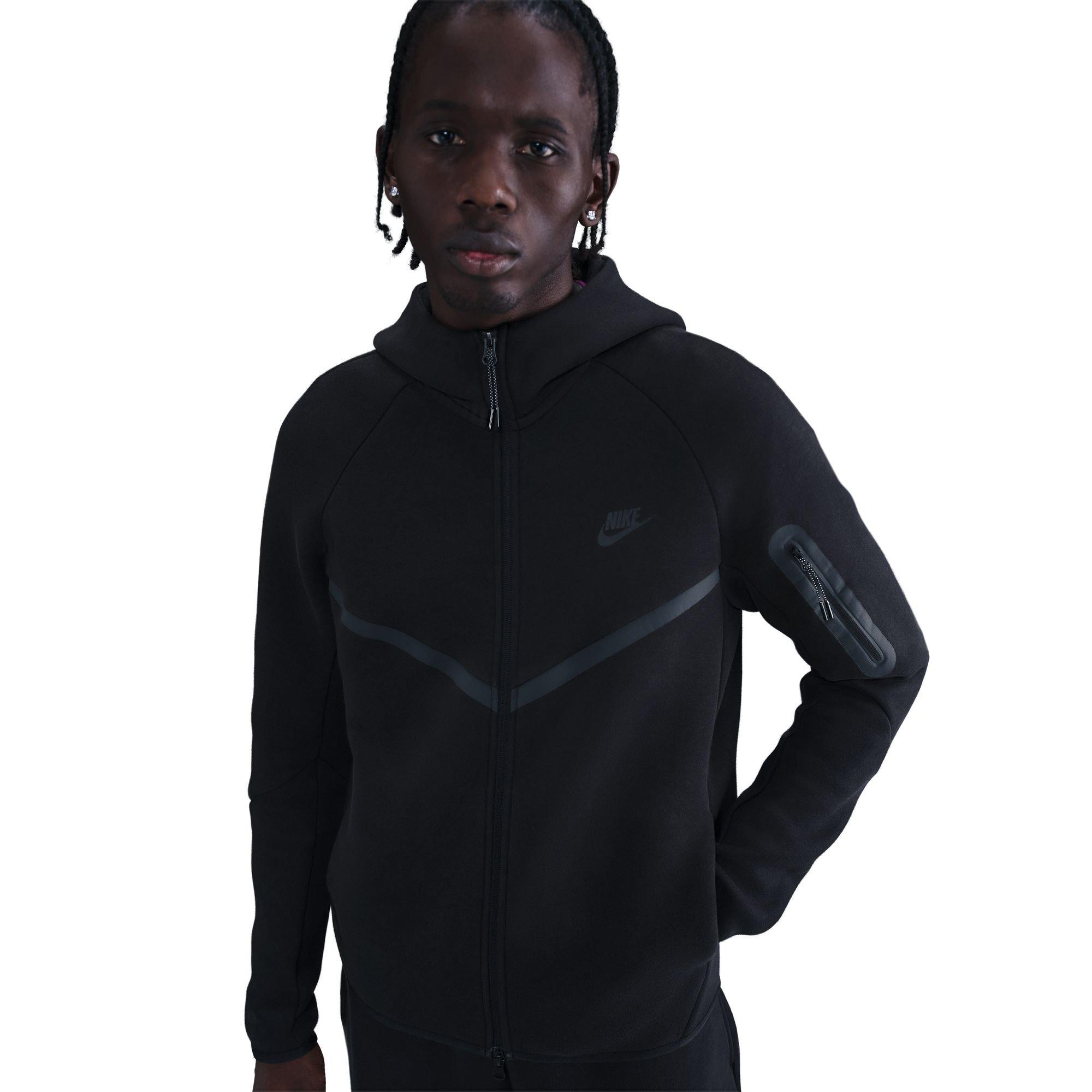 Nike Men's Tech Classic Full-Zip Windrunner Jacket - BLACK Thumbnail View 3
