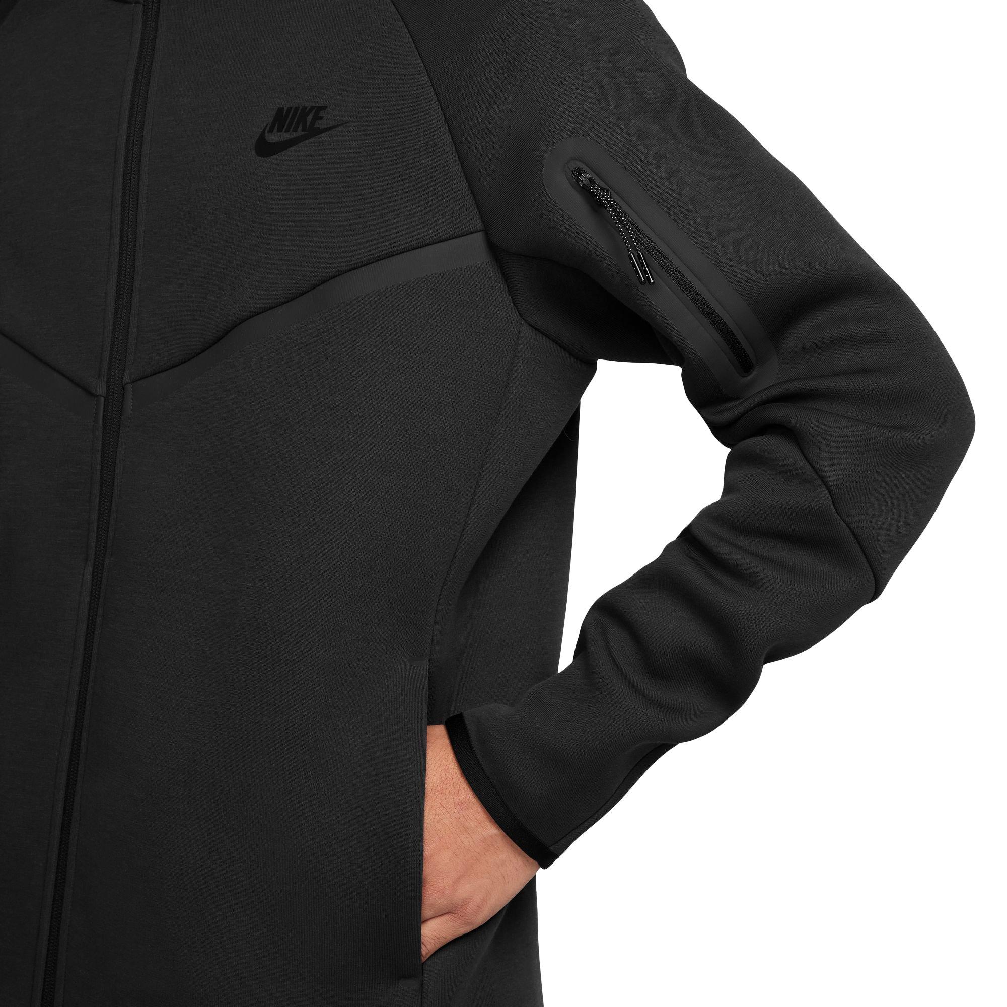 Nike Men's Tech Full-Zip Windrunner Jacket - BLACK Thumbnail View 3