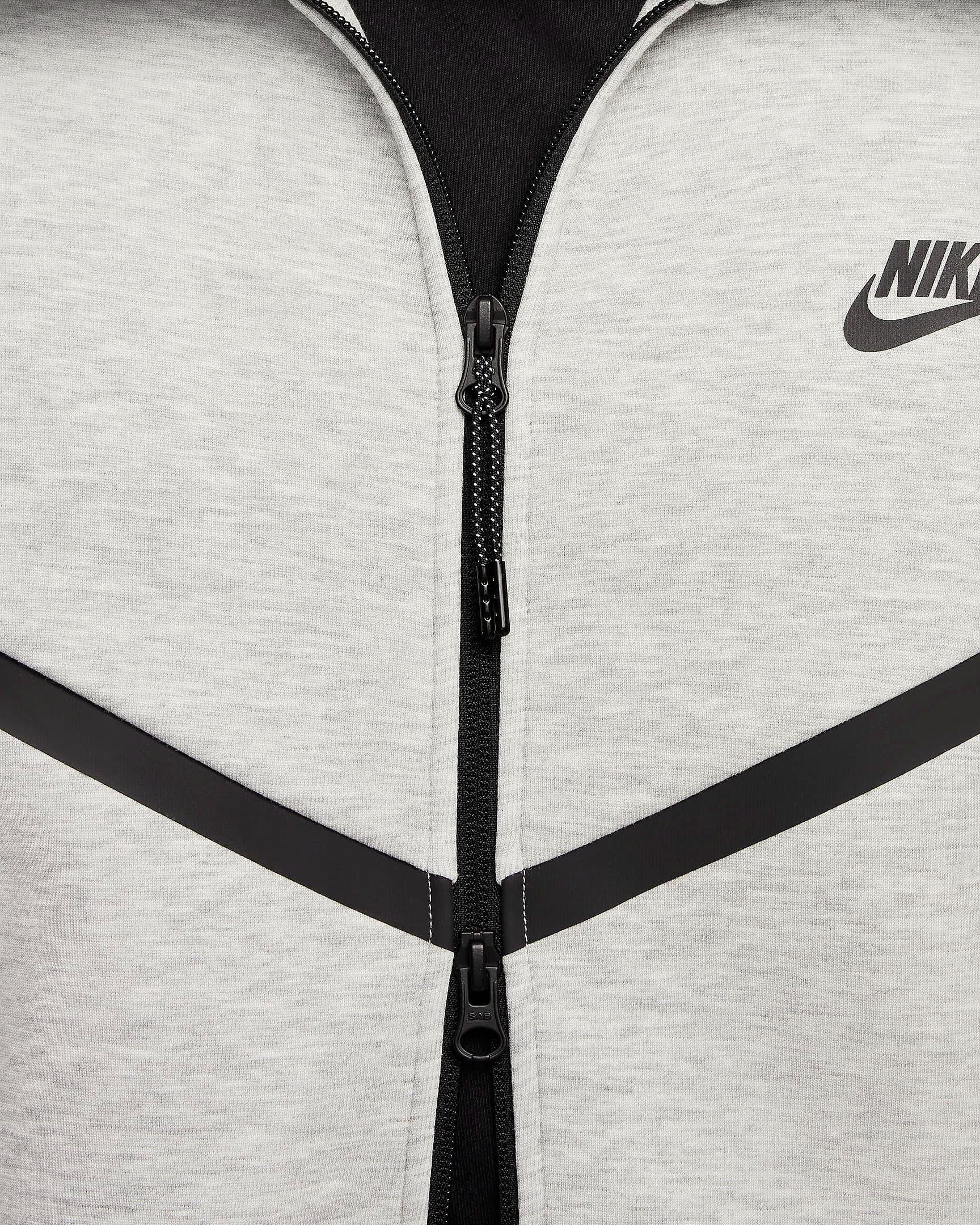 Nike Men's Tech Full-Zip Windrunner Jacket -Grey/Black - GREY/BLACK