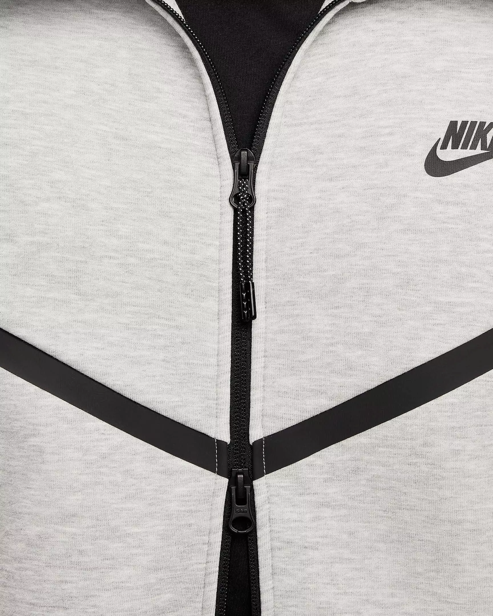 Nike Men's Tech Full-Zip Windrunner Jacket -Grey/Black - GREY/BLACK
