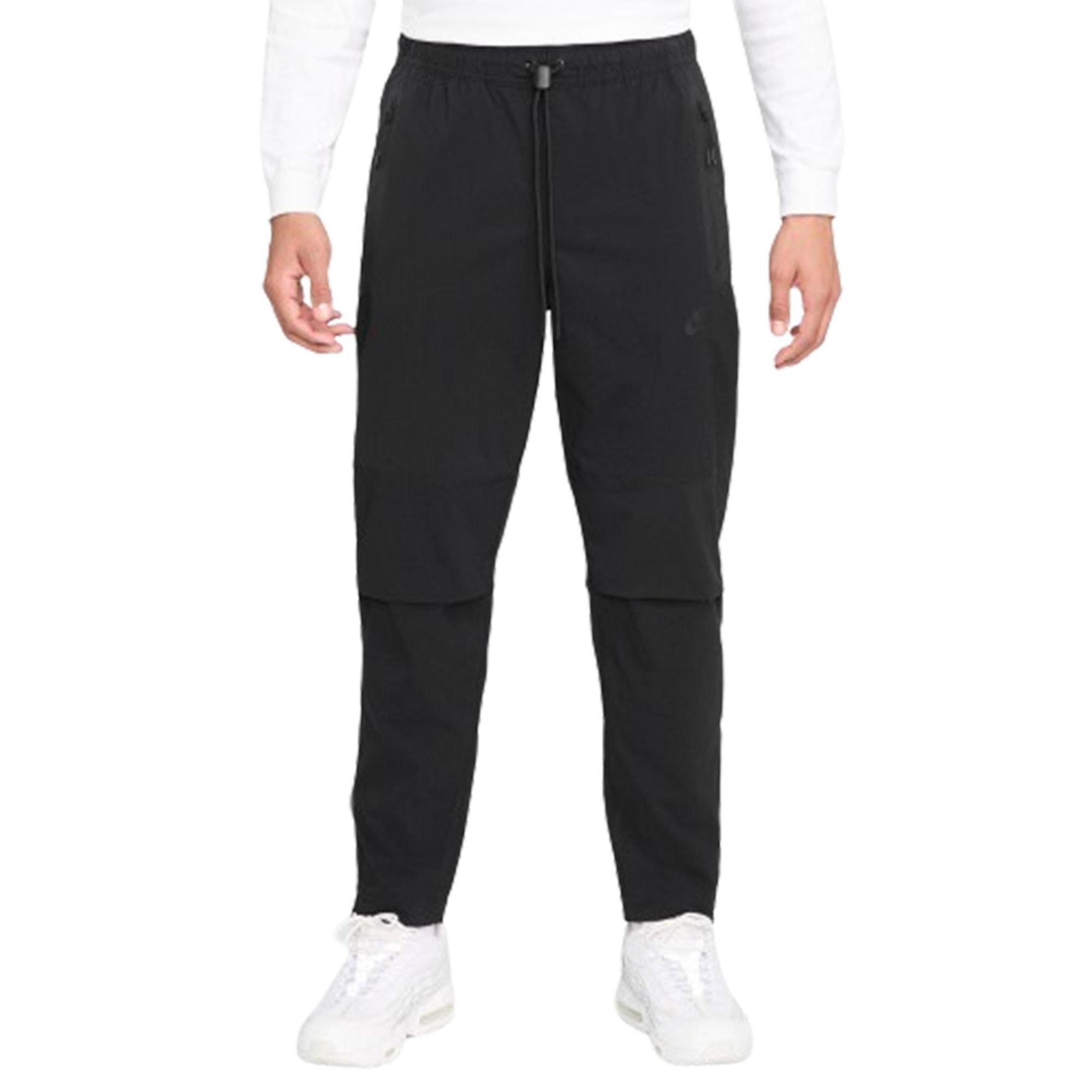 Nike Men's Sportswear Tech Woven Open Hem Pants - BLACK Thumbnail View 1