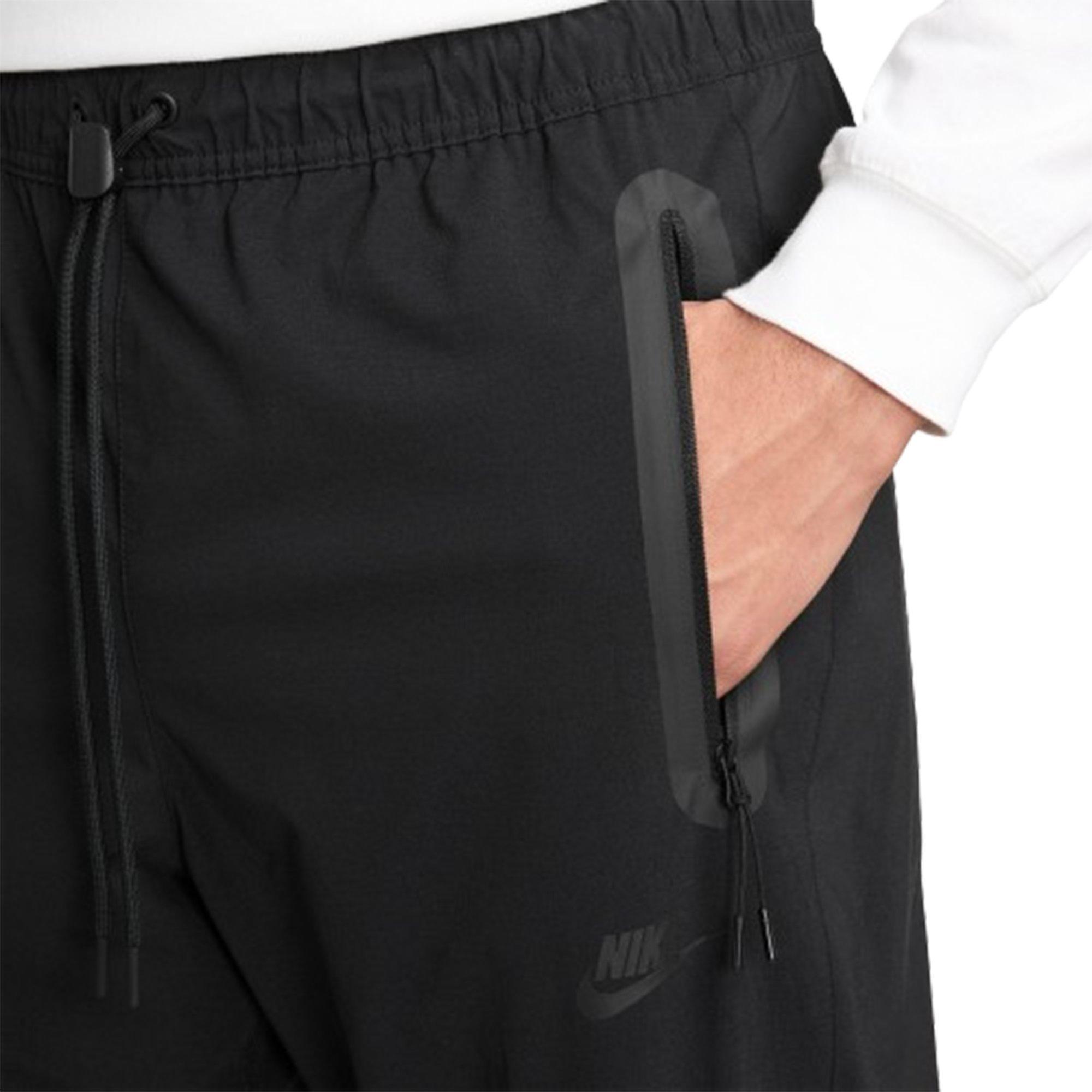 Nike Men's Sportswear Tech Woven Open Hem Pants - Black - BLACK Thumbnail View 3