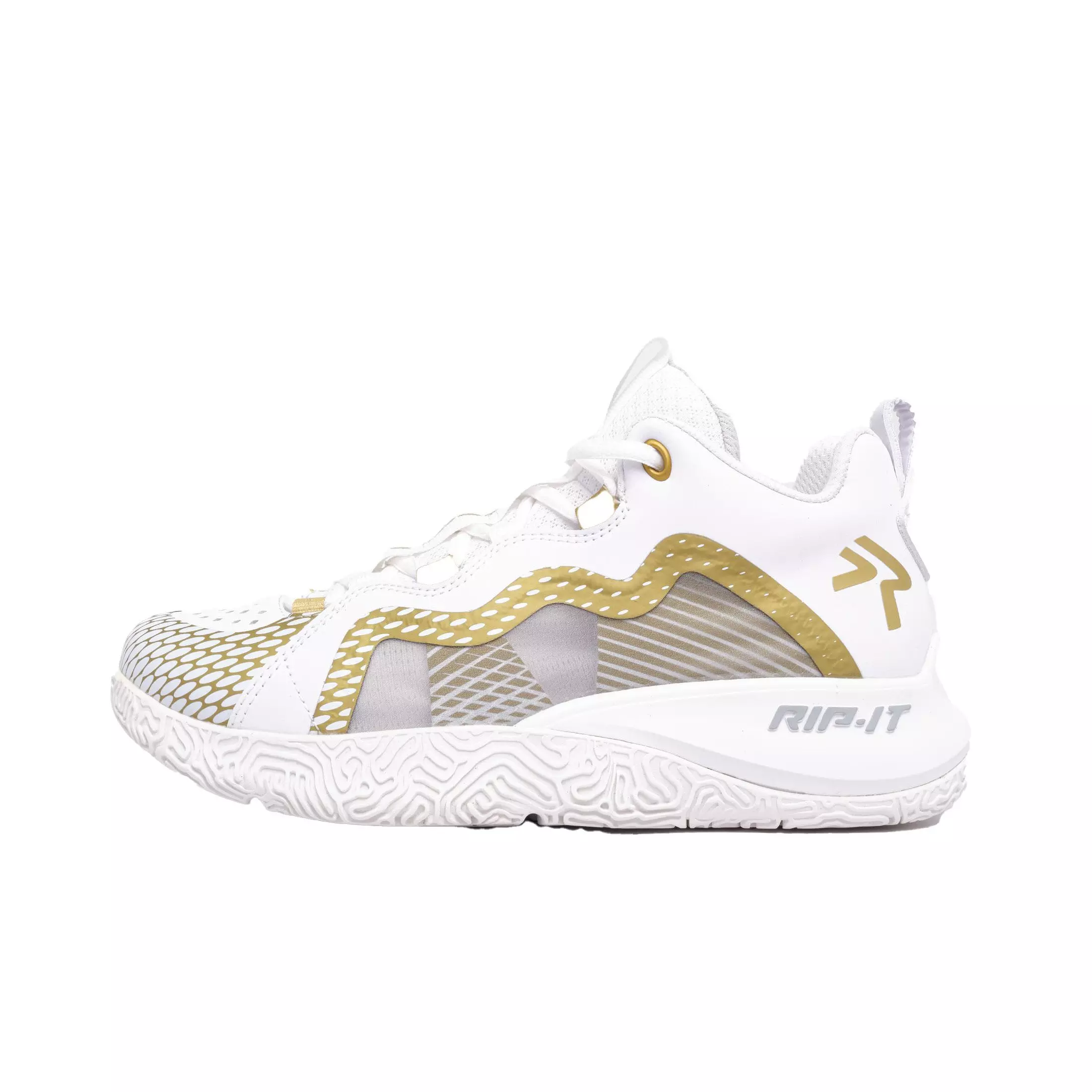RIP-IT Future Court "White/Gold" Women's Volleyball Shoe - WHITE/GOLD