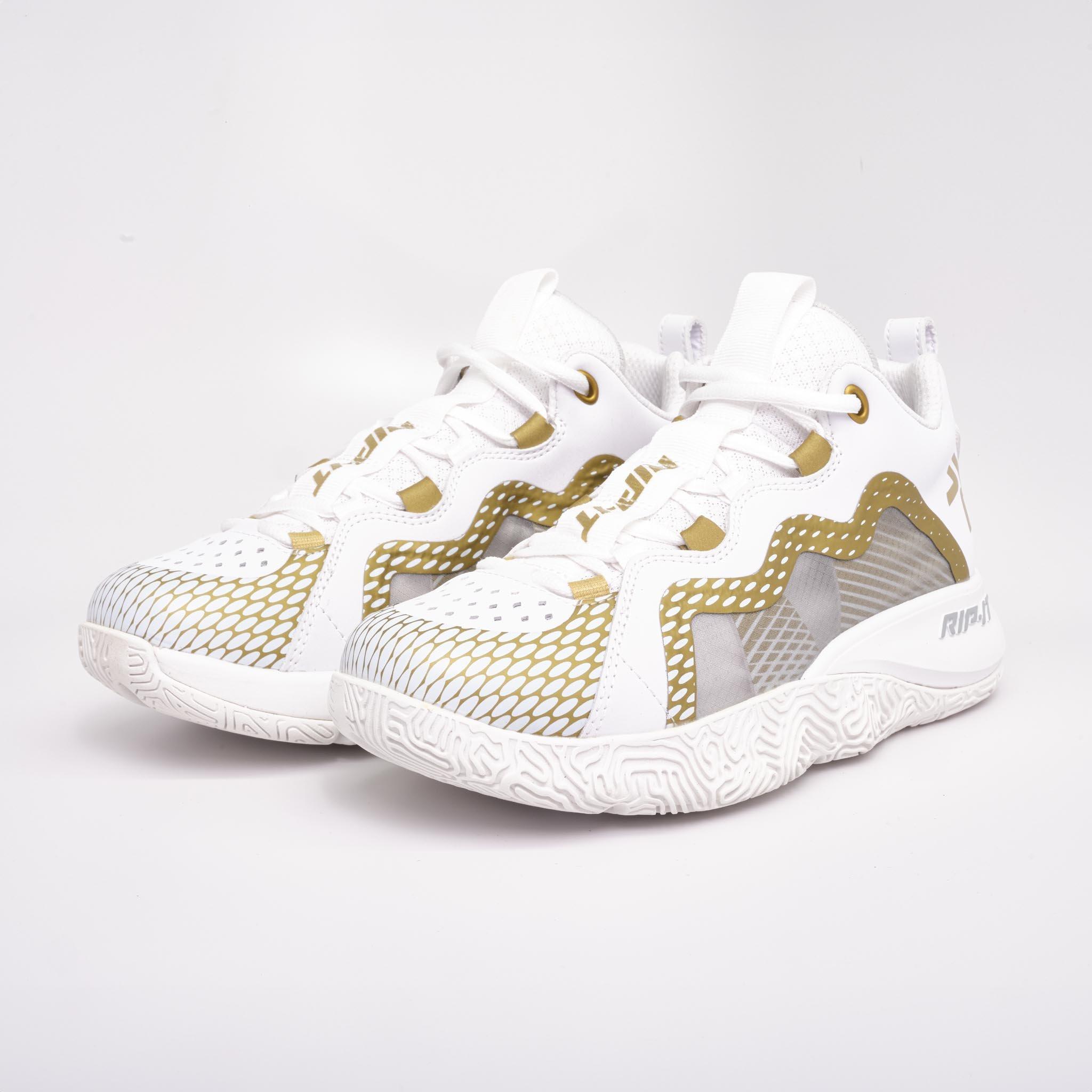 RIP-IT Future Court "White/Gold" Women's Volleyball Shoe - WHITE/GOLD Thumbnail View 3