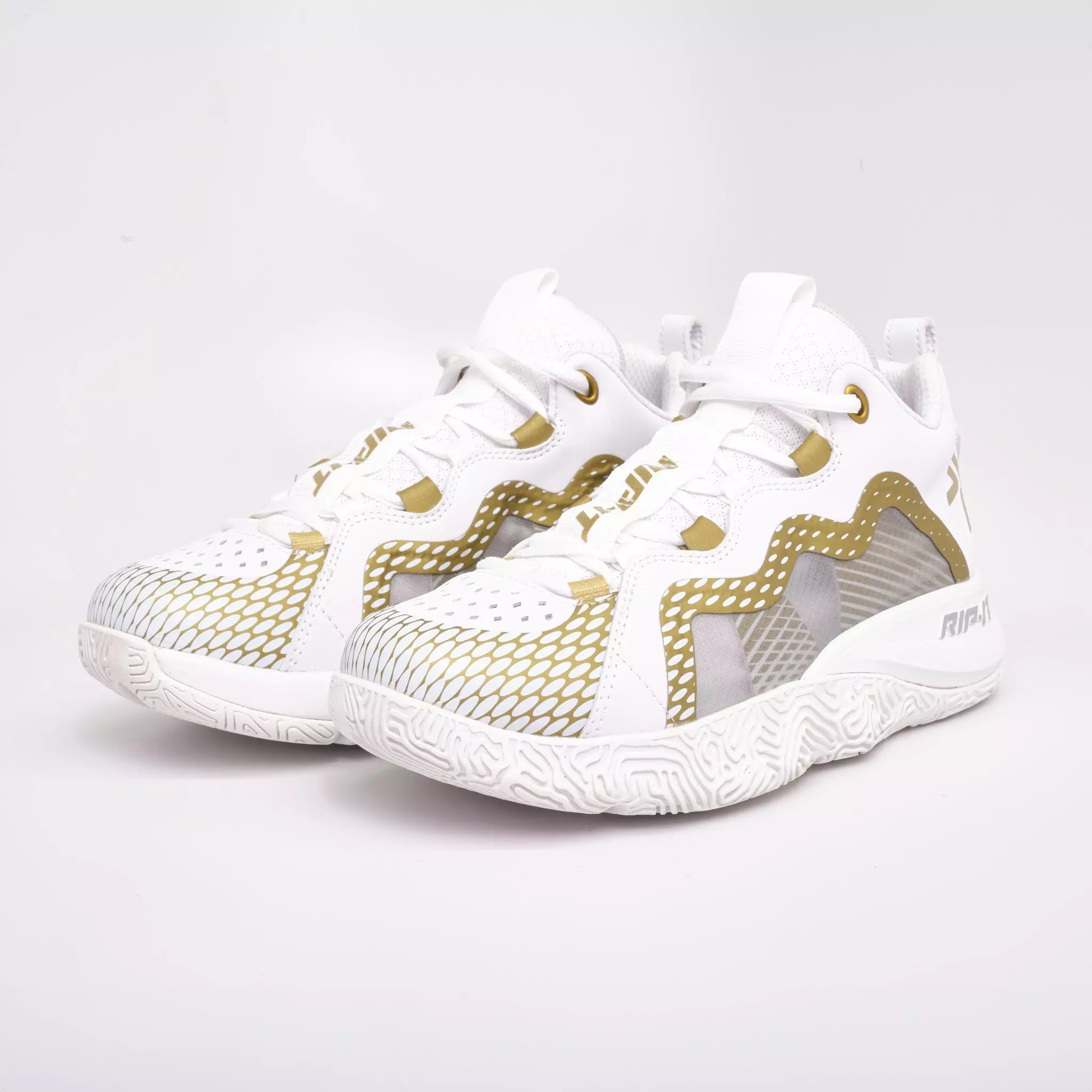 RIP-IT Future Court "White/Gold" Women's Volleyball Shoe - WHITE/GOLD