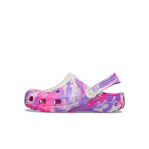 Crocs Classic Marbled "Pink Crush Glow" Grade School Girls' Clog