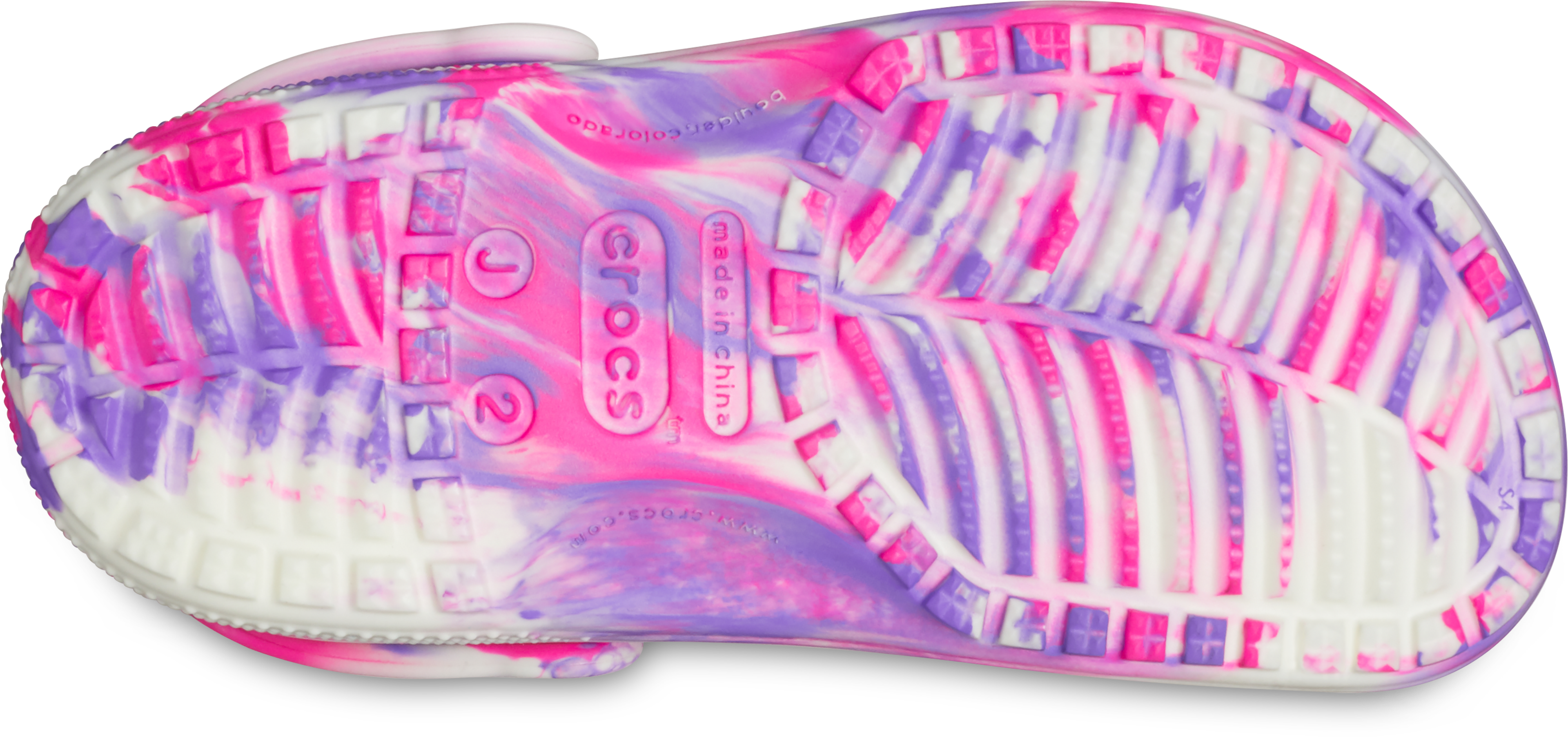 Crocs Classic Marbled "Pink Crush Glow" Grade School Girls' Clog