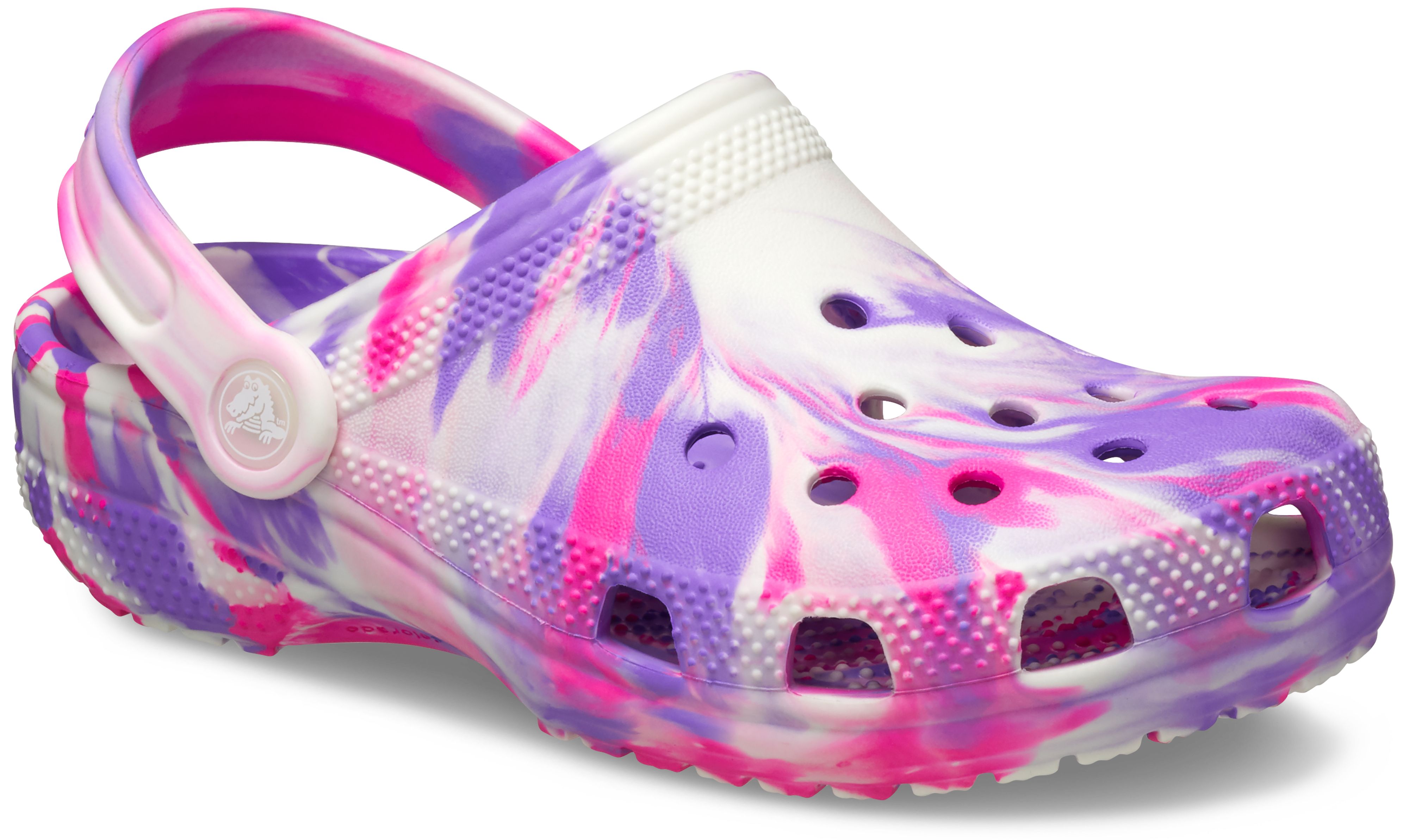 Crocs Classic Marbled "Pink Crush Glow" Preschool Girls' Clog