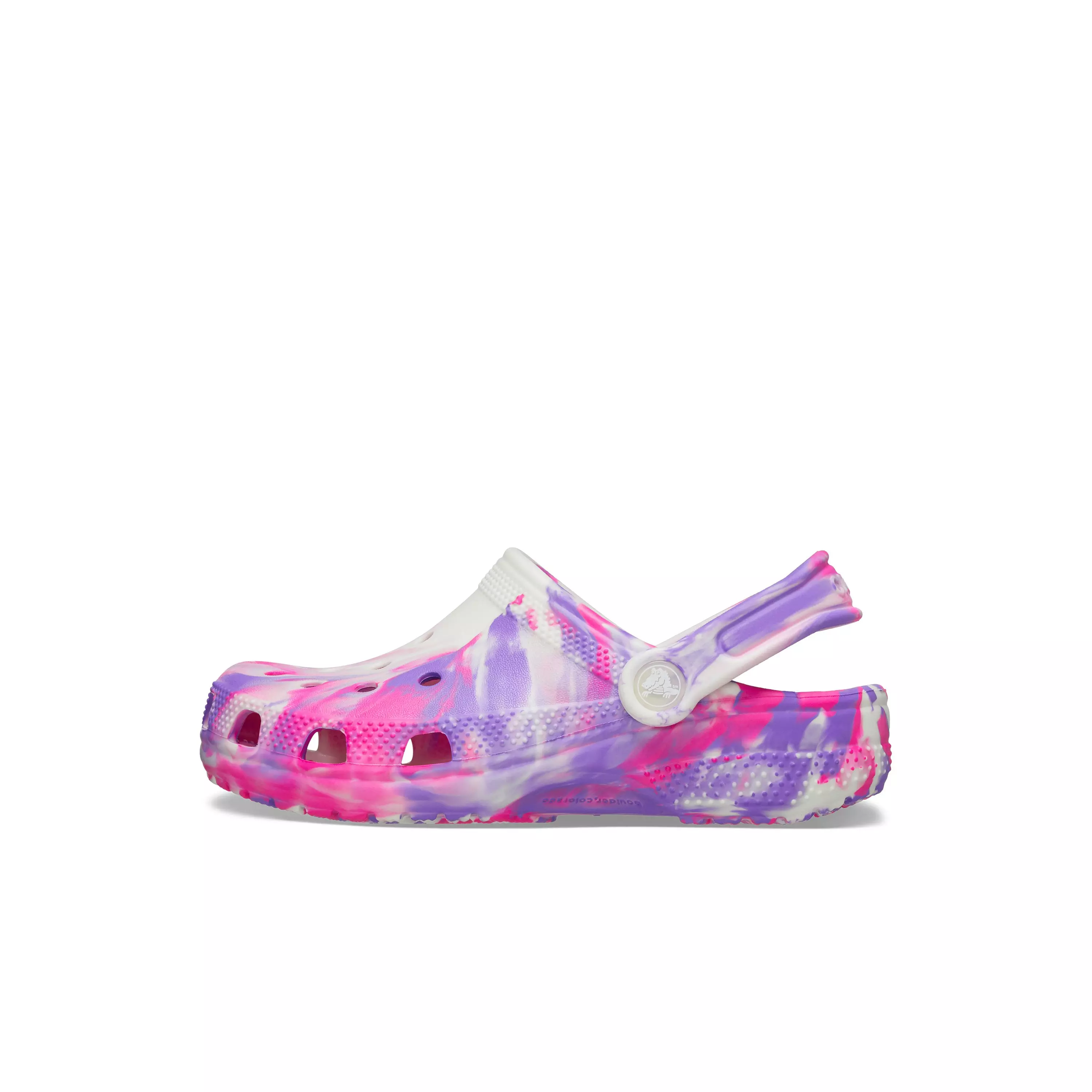 Crocs Classic Marbled "Pink Crush Glow" Toddler Girls' Clog - PURPLE/WHITE