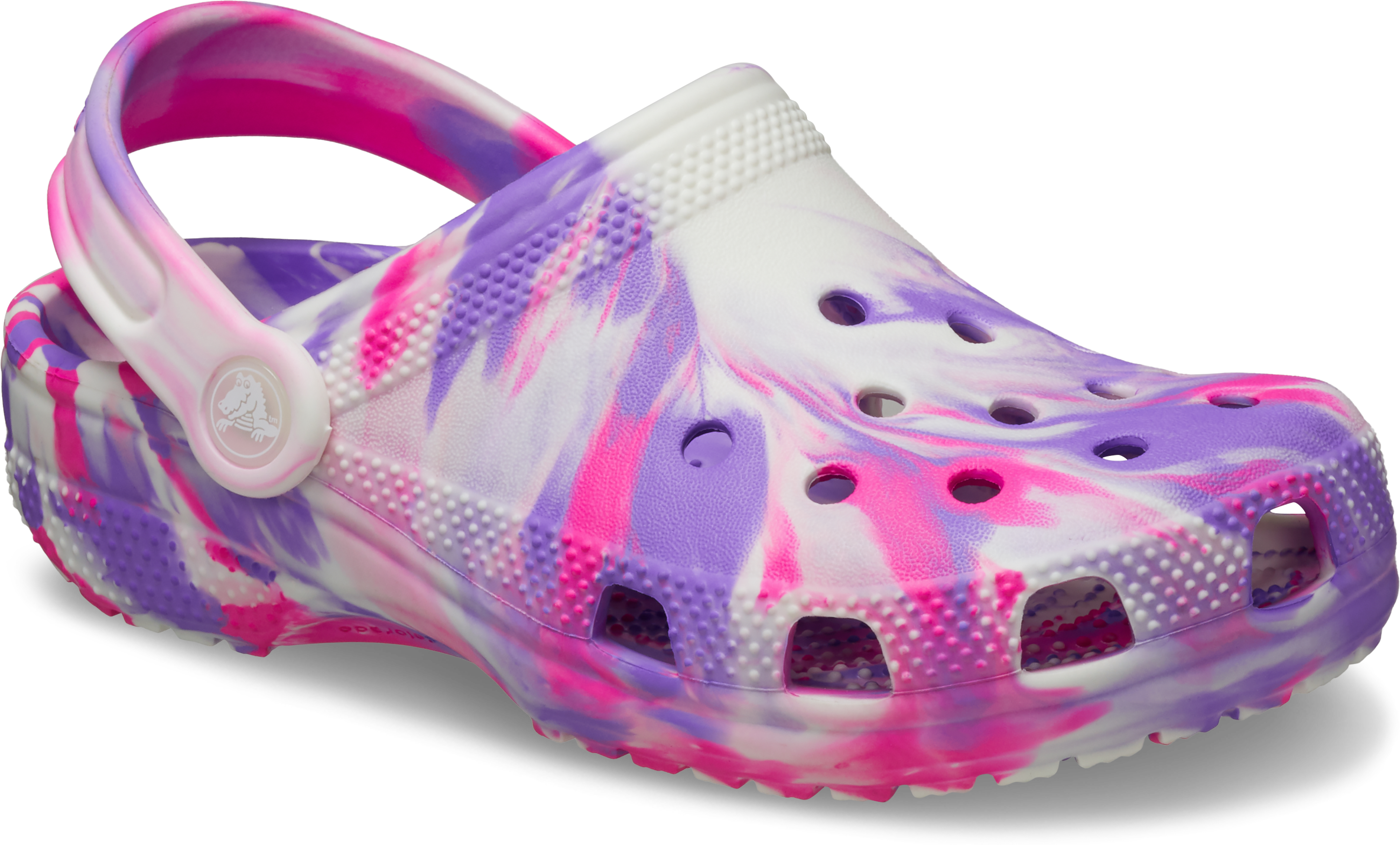 Crocs Classic Marbled Toddler Girls' "Pink Crush Glow" Clog