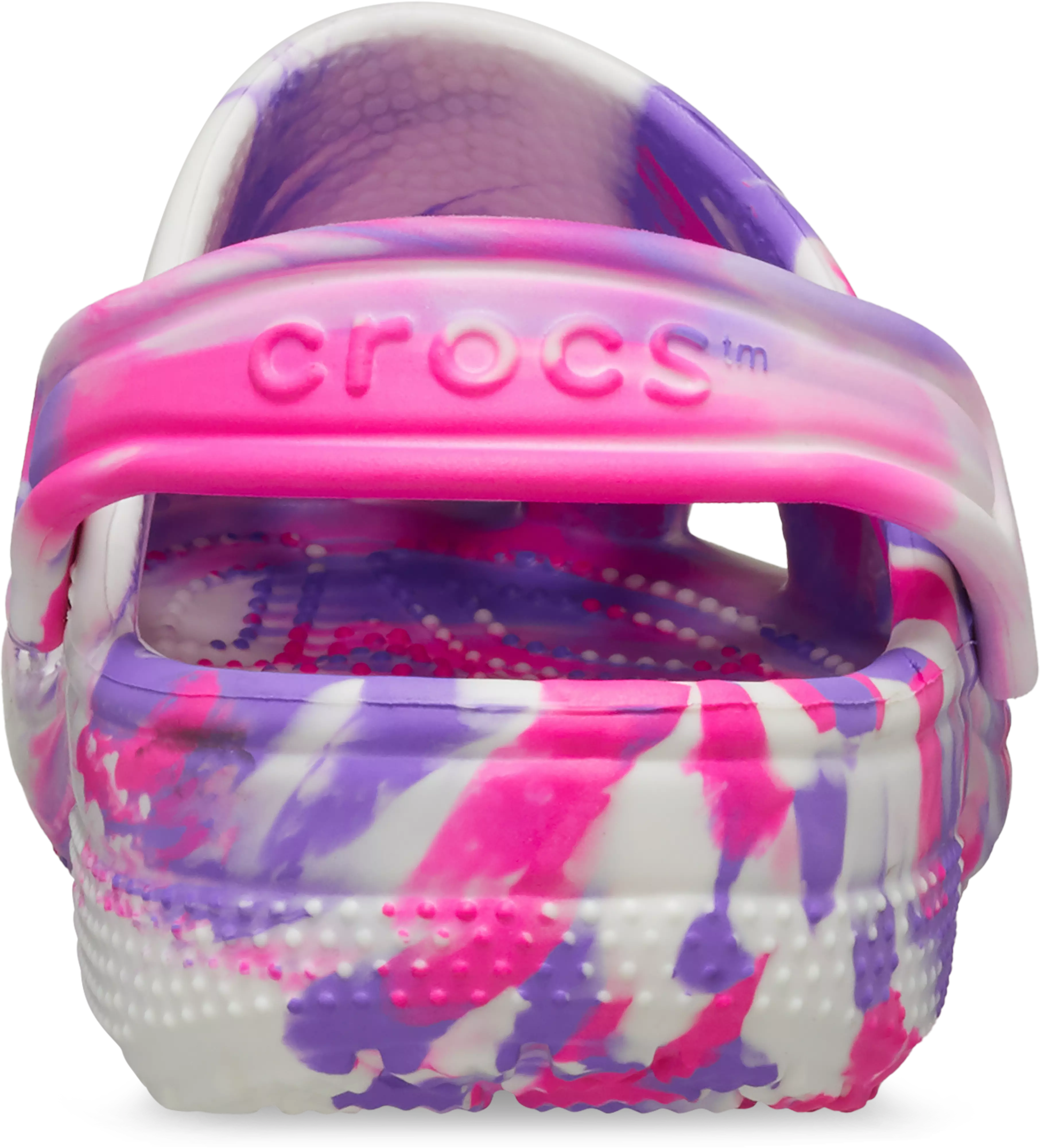 Crocs Classic Marbled "Pink Crush Glow" Toddler Girls' Clog - PURPLE/WHITE