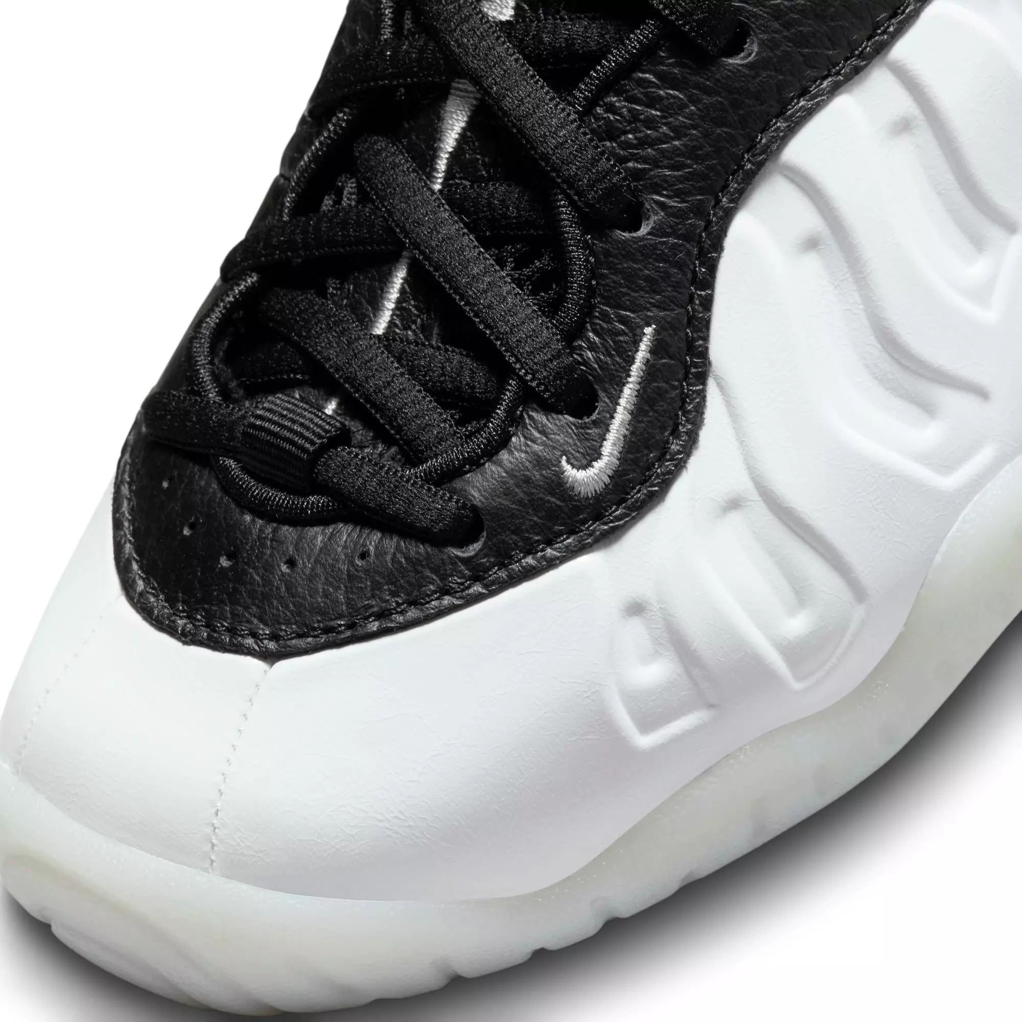 Nike Penny Little Posite One "White/Metallic Silver Black/Cobalt Bliss" Grade School Boys' Shoe - WHITE/BLACK