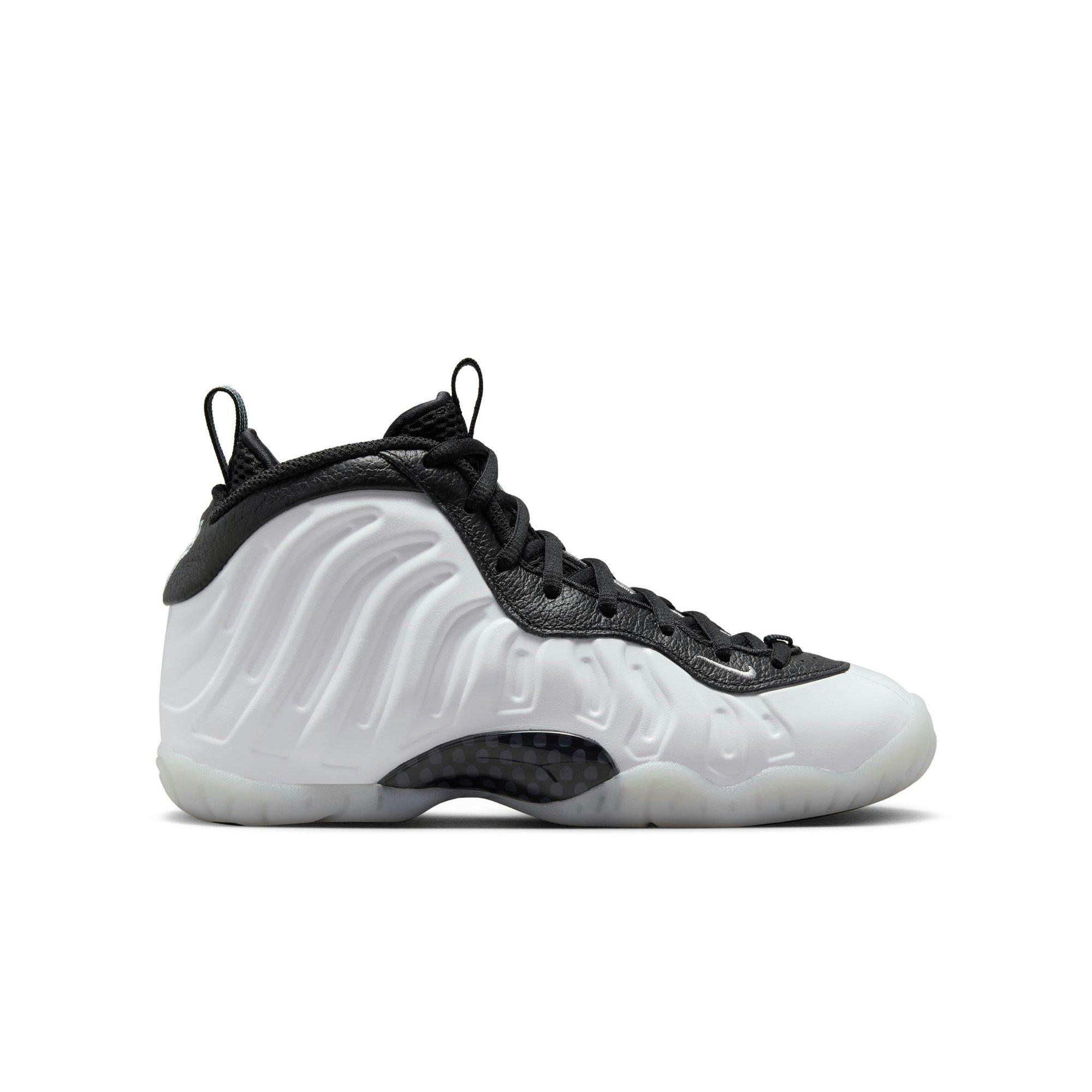 Nike Penny Little Posite One Grade School Boys' White/Metallic Silver Black/Cobalt Bliss Shoe