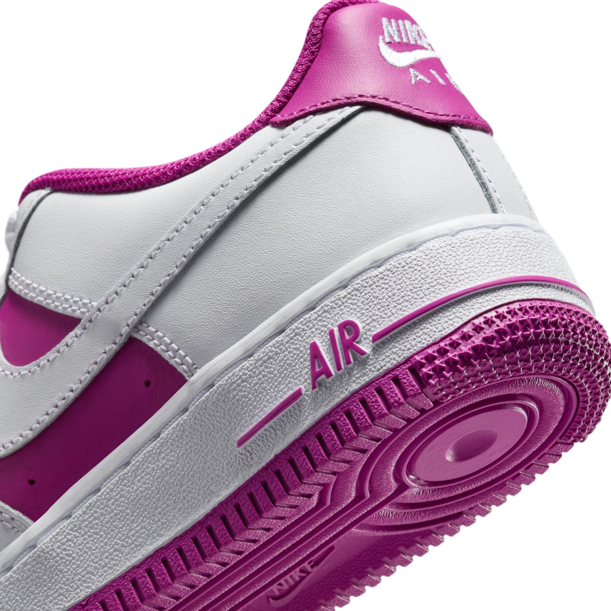 Nike Air Force 1 Grade School Girls' "White/Hot Fuchsia" Shoe