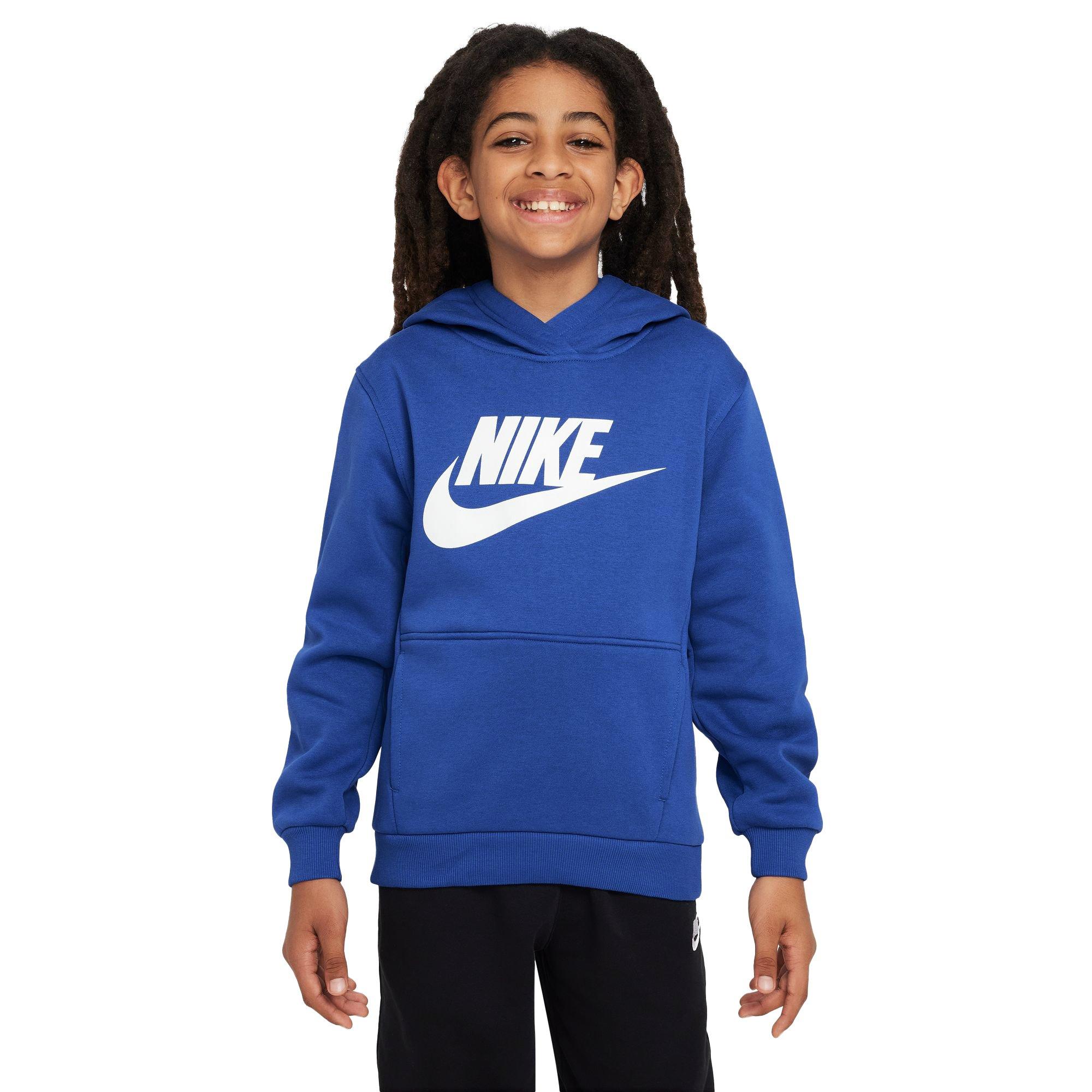 Nike Big Boys' Sportswear Club Fleece Pullover Hoodie-Royal - ROYAL