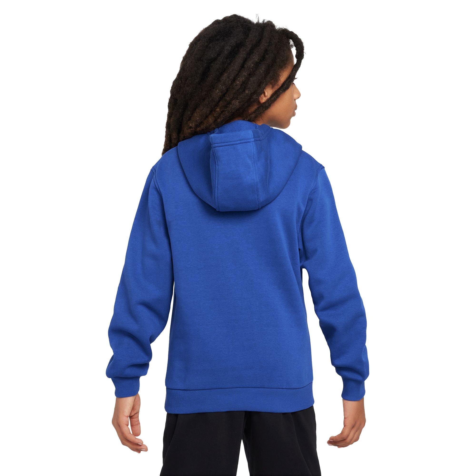 Big Boys' Nike Sportswear Club Fleece Pullover Hoodie-Royal