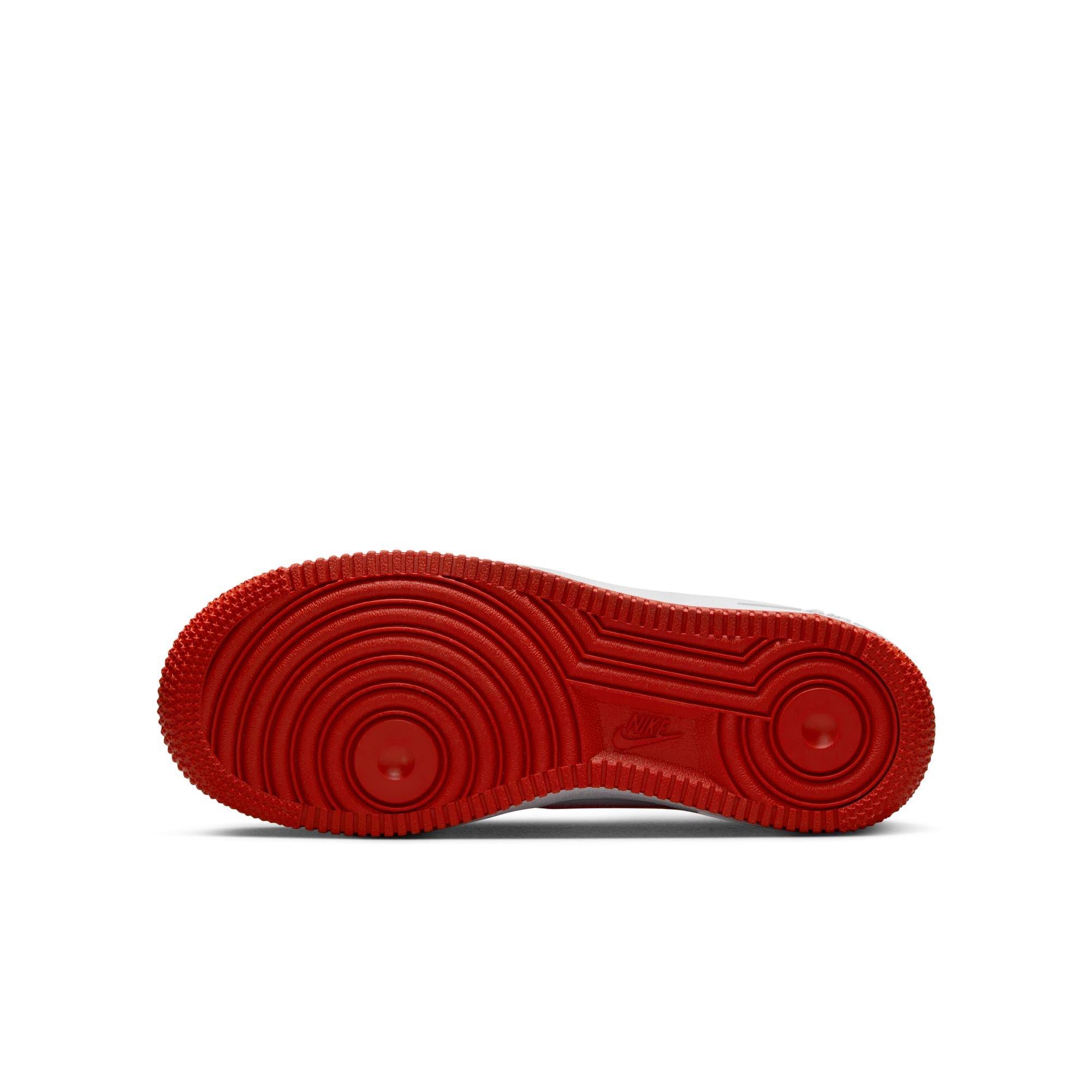Nike Air Force 1 Grade School Boys' "White/Dragon Red' Shoe