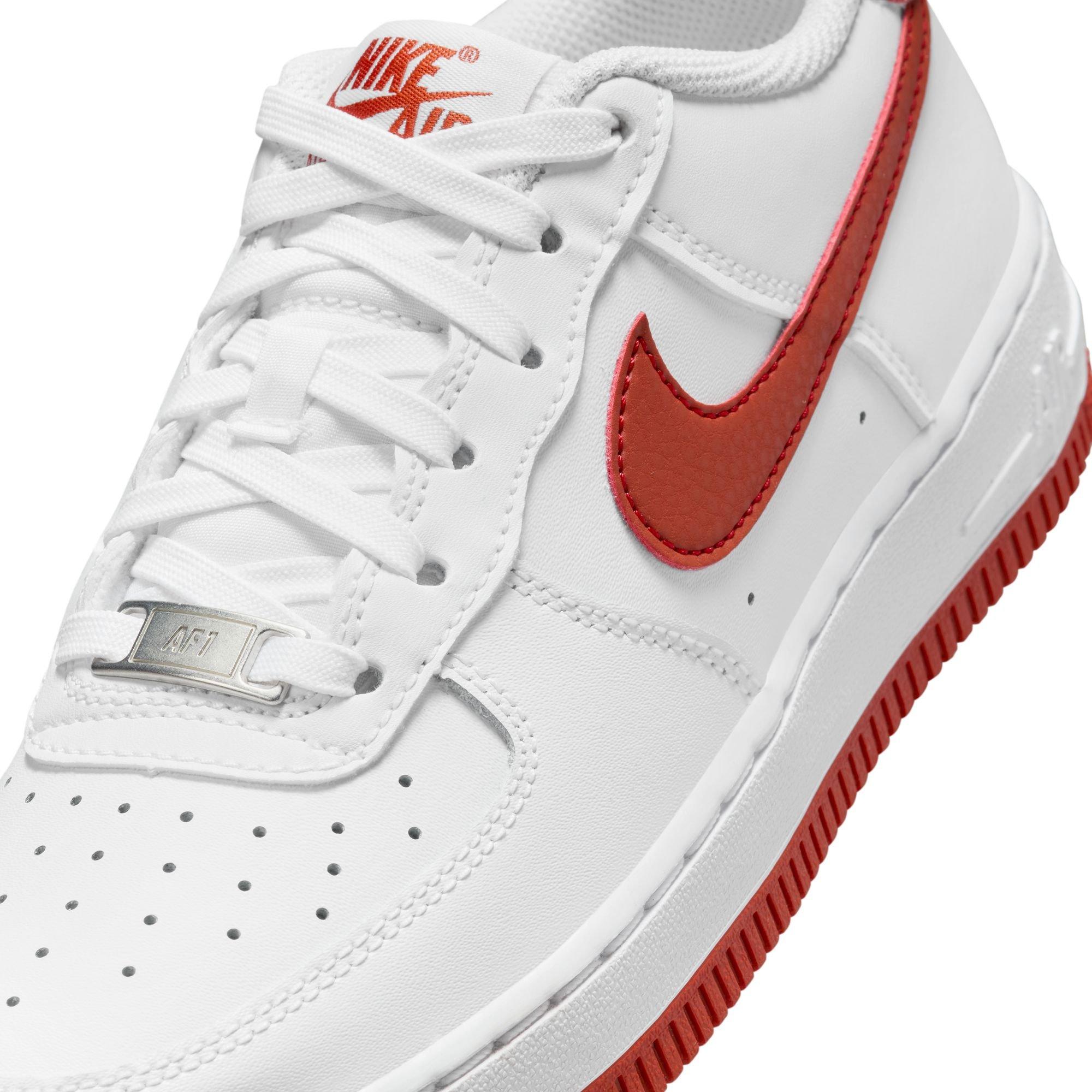 Nike Air Force 1 Grade School Boys' "White/Dragon Red' Shoe