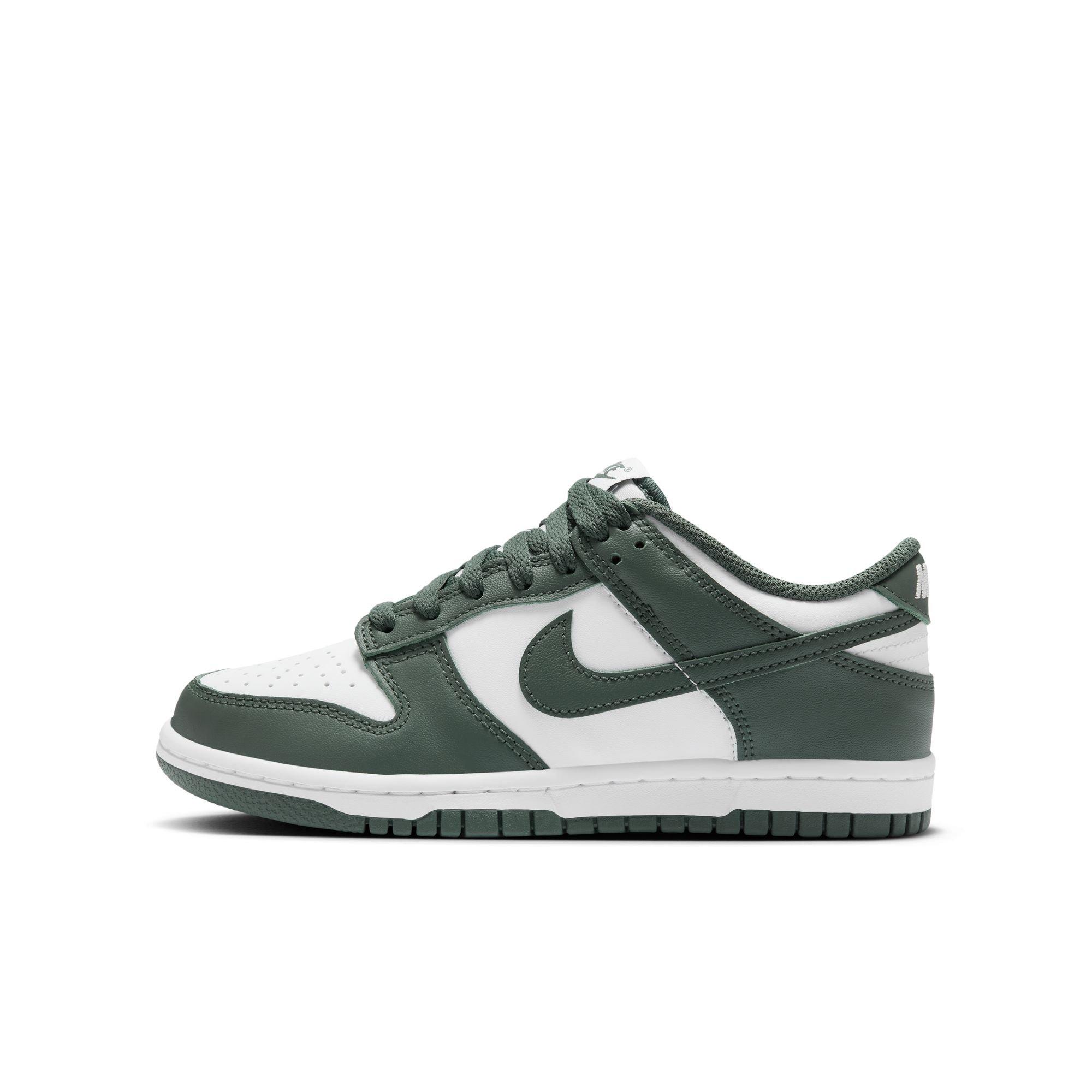 Nike Dunk Low Grade School Boys' "White/Vintage Green" Shoe