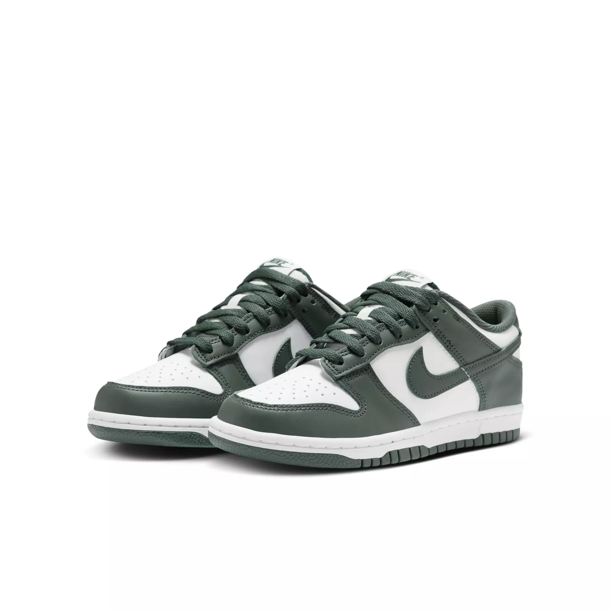Nike Dunk Low "White/Vintage Green" Grade School Boys' Shoe - WHITE/GREEN