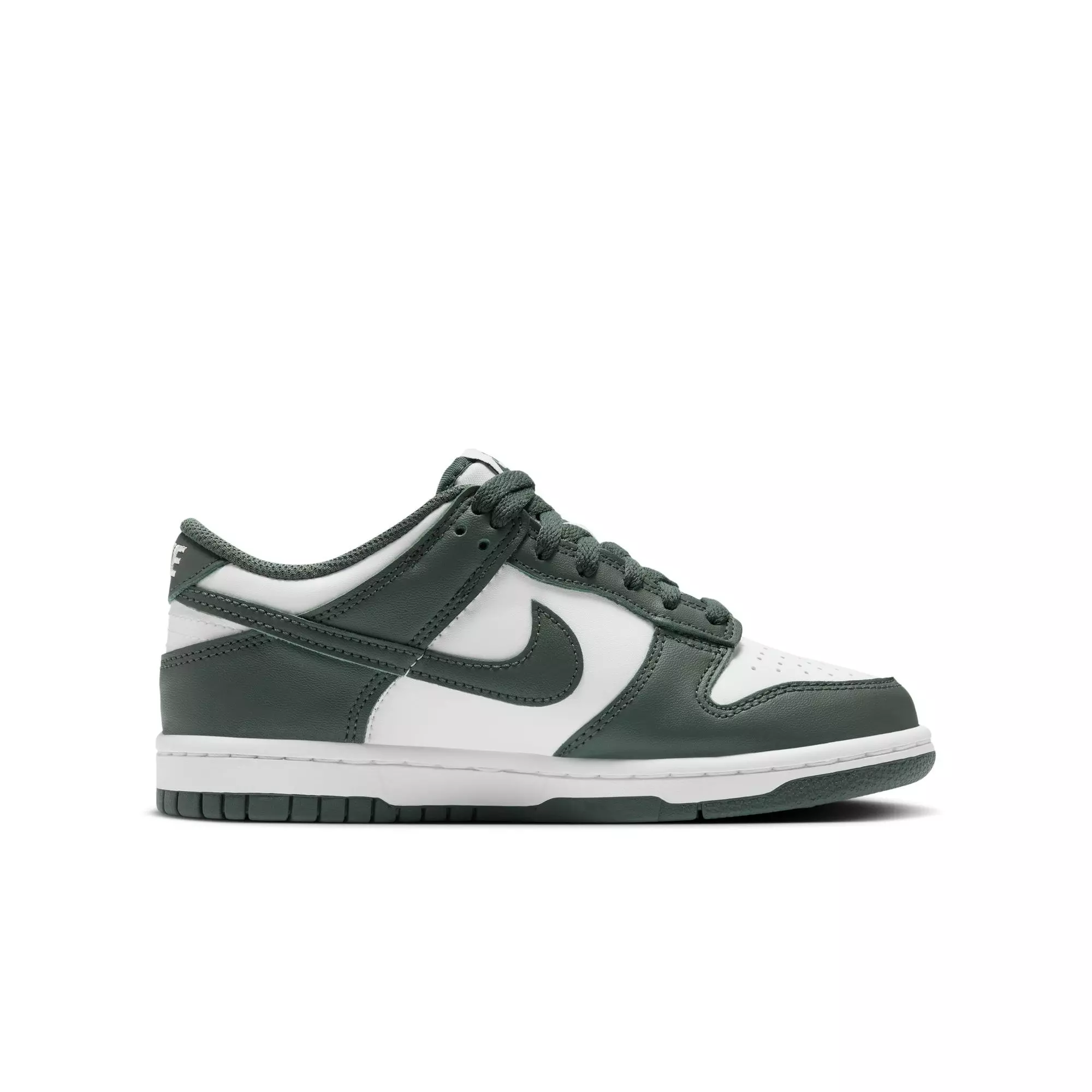 Nike Dunk Low "White/Vintage Green" Grade School Boys' Shoe - WHITE/GREEN