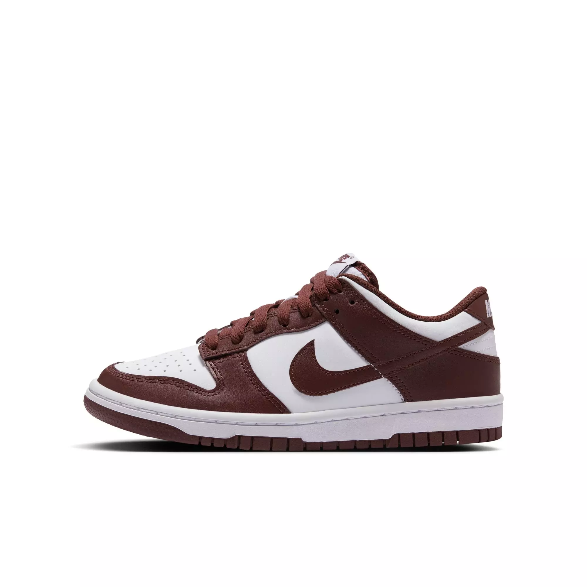 Nike Dunk Low "White/Redwood/Gym Red" Grade School Boys' Shoe - WHITE/RED