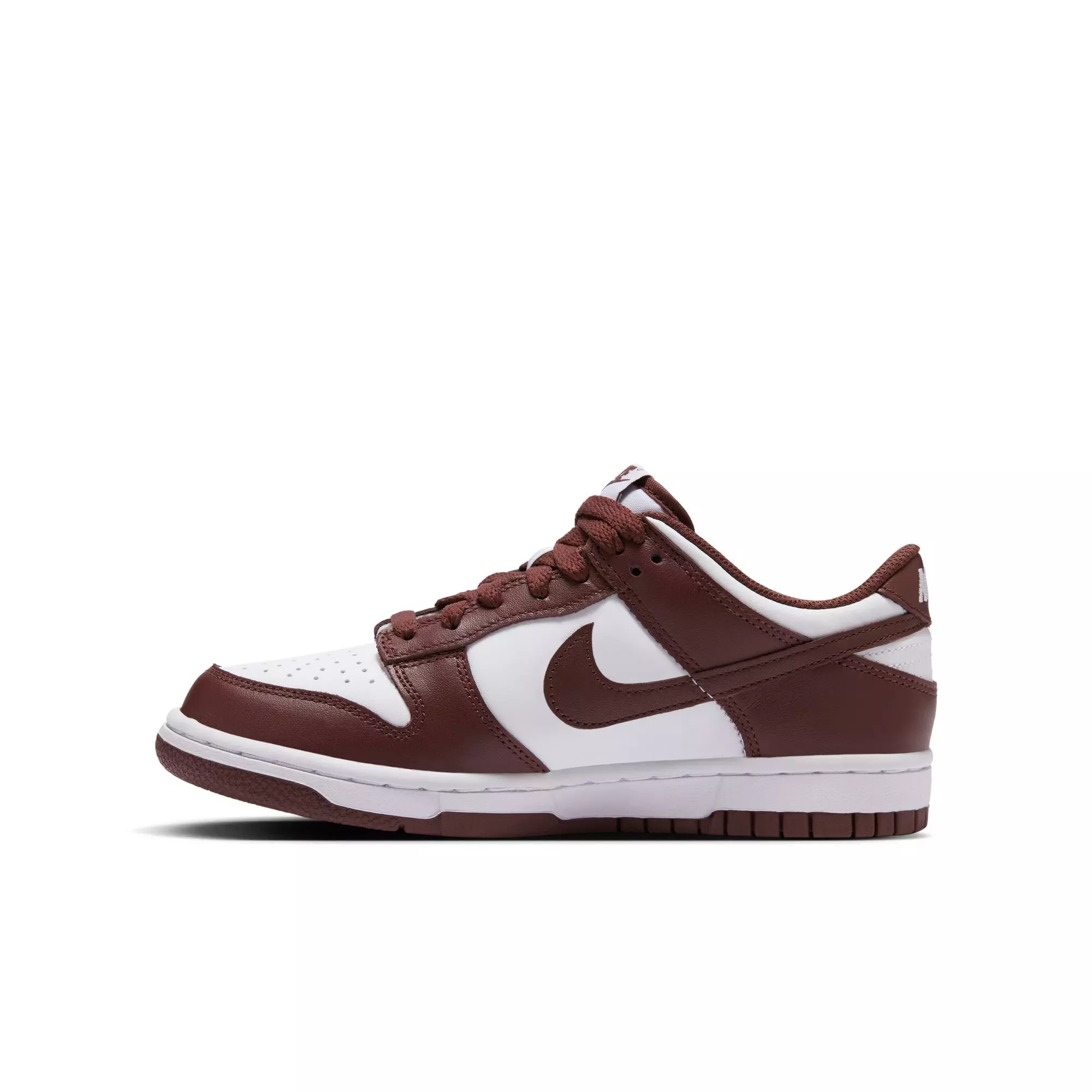 Nike Dunk Low "White/Redwood/Gym Red" Grade School Boys' Shoe - WHITE/RED