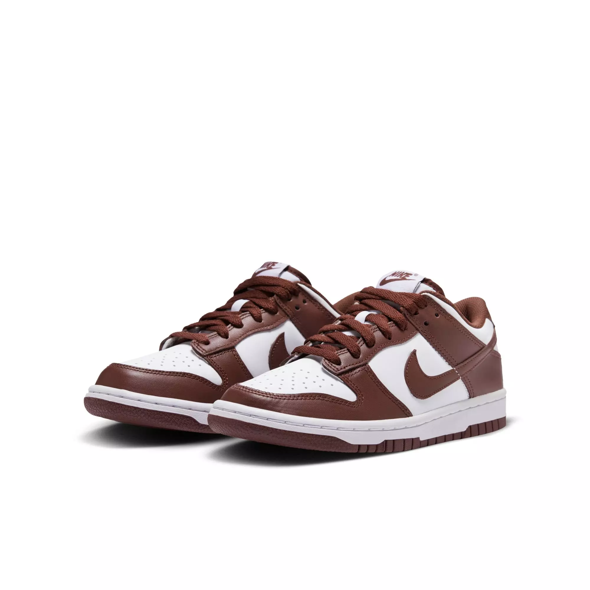 Nike Dunk Low "White/Redwood/Gym Red" Grade School Boys' Shoe - WHITE/RED