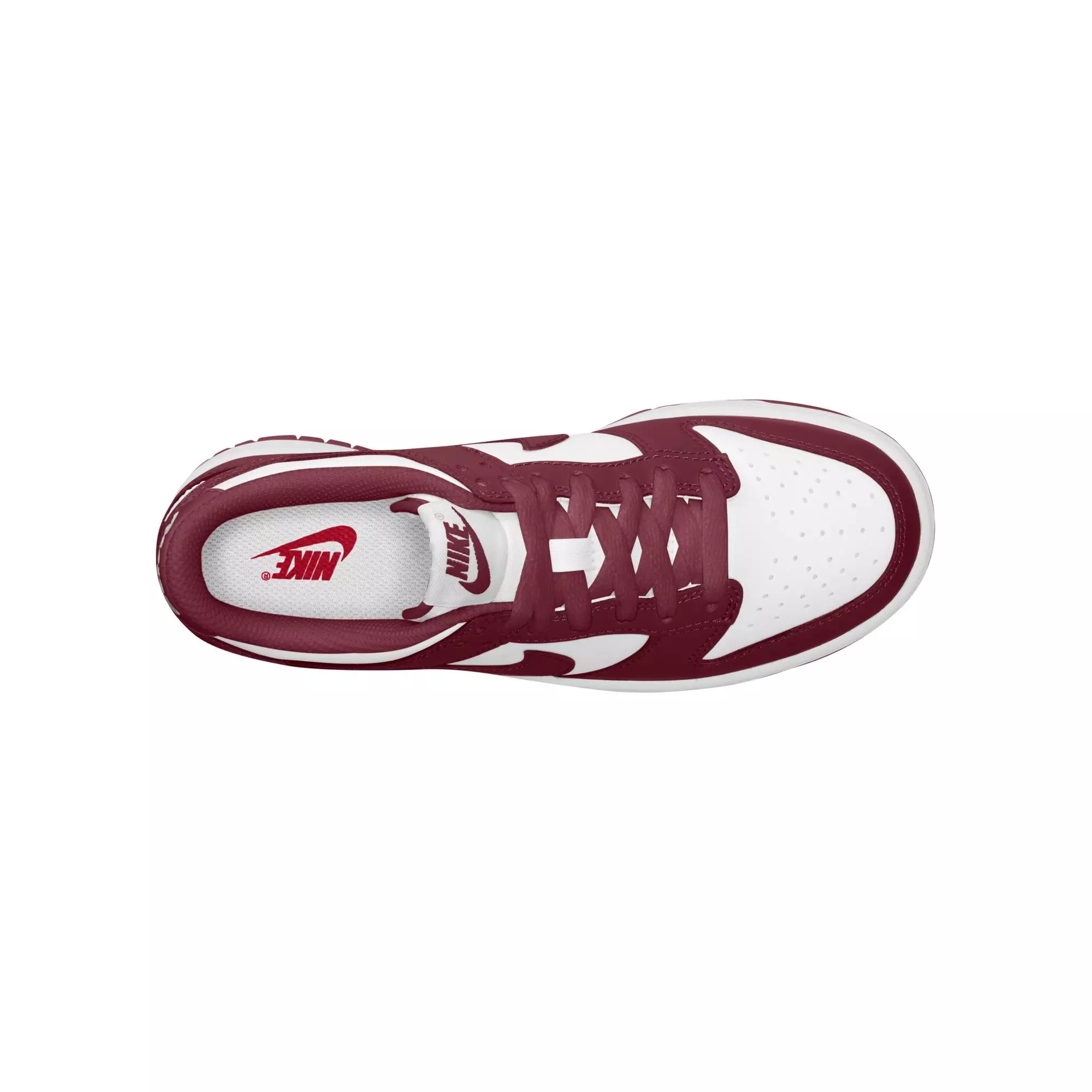 Nike Dunk Low "White/Redwood/Gym Red" Grade School Boys' Shoe - WHITE/RED