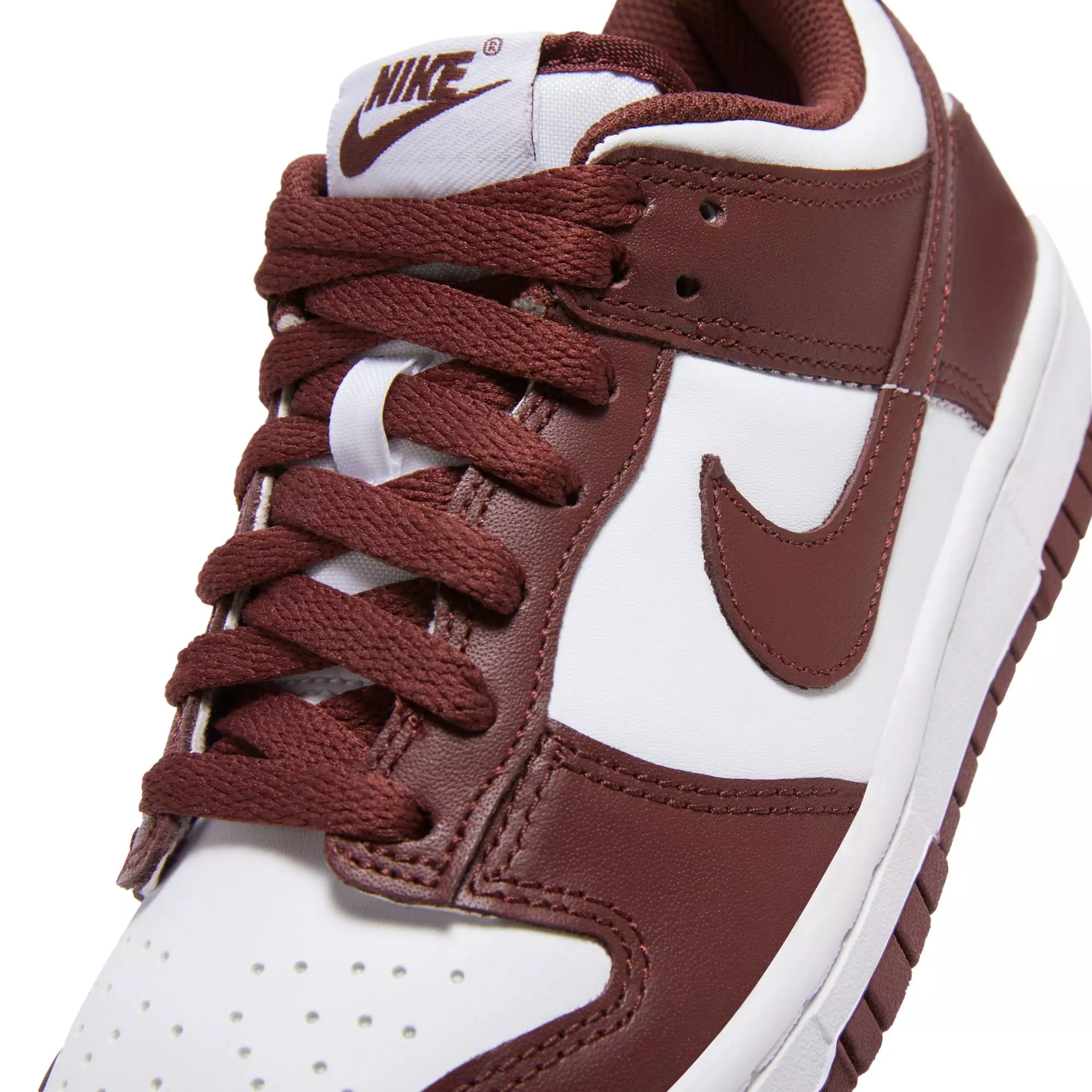 Nike Dunk Low "White/Redwood/Gym Red" Grade School Boys' Shoe - WHITE/RED