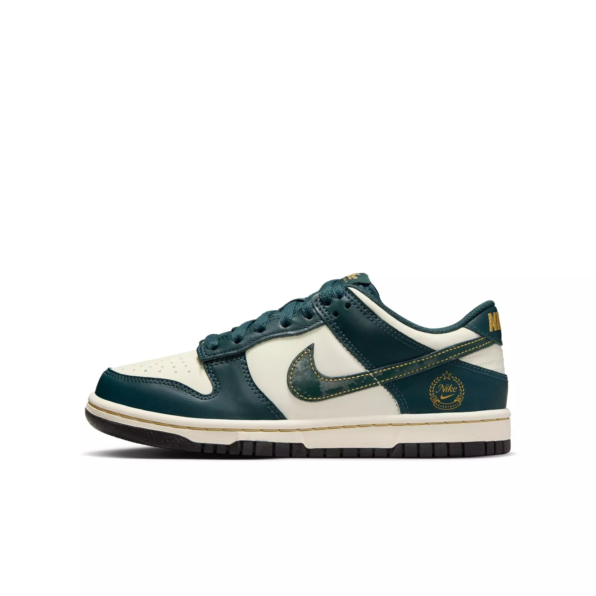 Nike Dunk Low "Deep Jungle" Grade School Kids' Shoe - DEEP JUNGLE/PALE IVORY