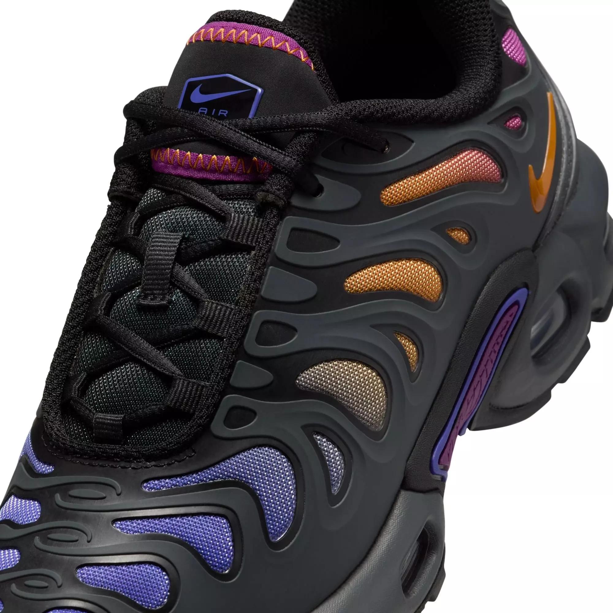 Nike Air Max Plus Drift "Anthracite/Monarch/Black/Viotech" Grade School Boys' Shoe                        - BLACK/MULTI