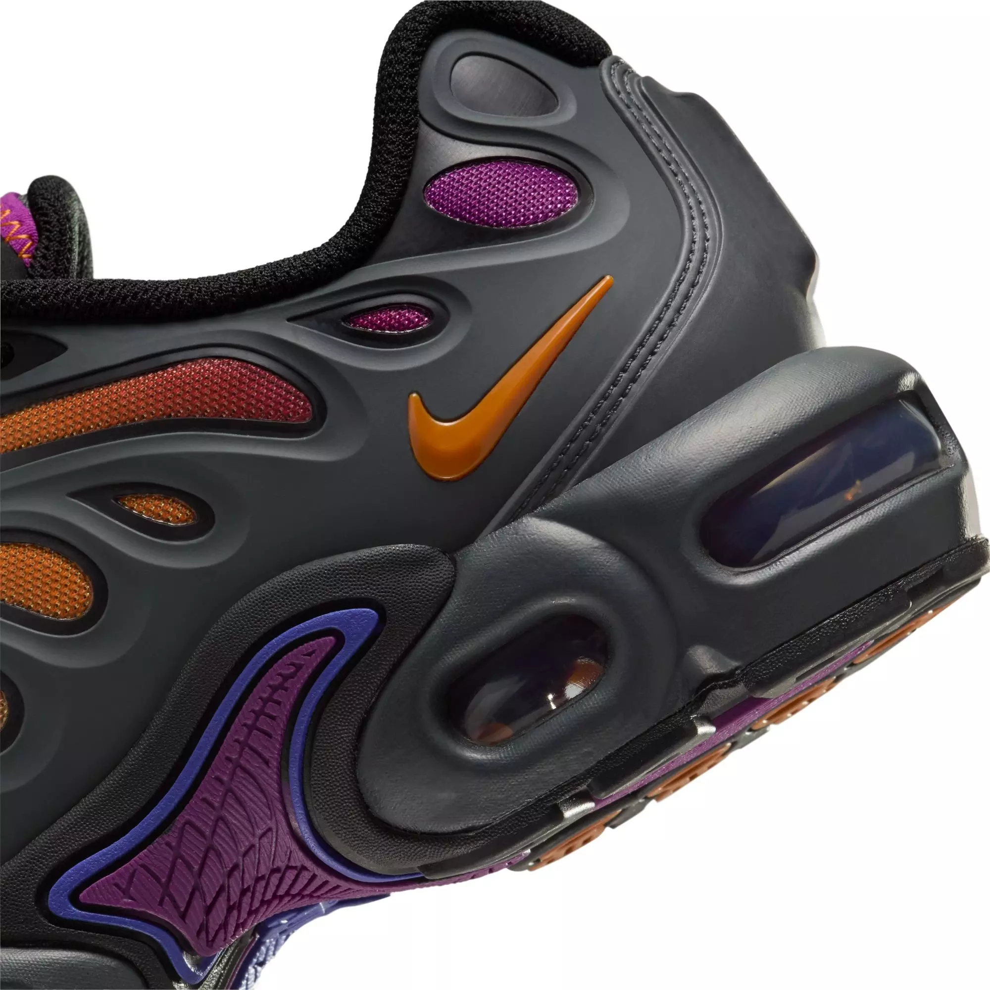 Nike Air Max Plus Drift "Anthracite/Monarch/Black/Viotech" Grade School Boys' Shoe                        - BLACK/MULTI