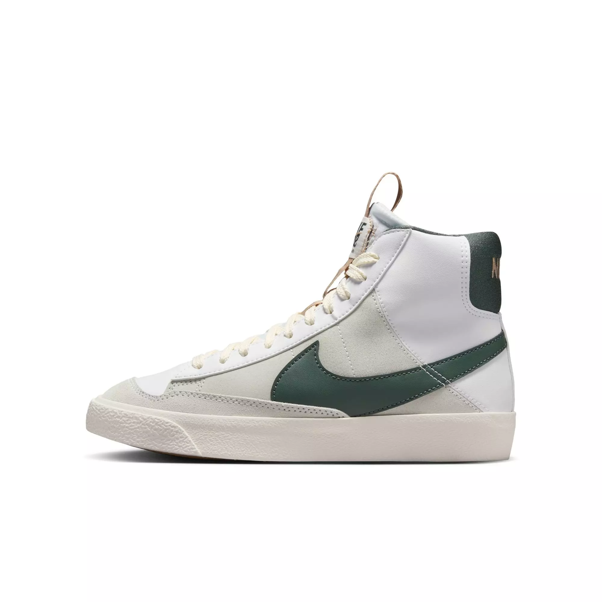 Nike Blazer Mid '77 SE "White/Vintage Green/Pale Ivory/Hemp" Grade School Boys' Shoe - WHITE/GREEN
