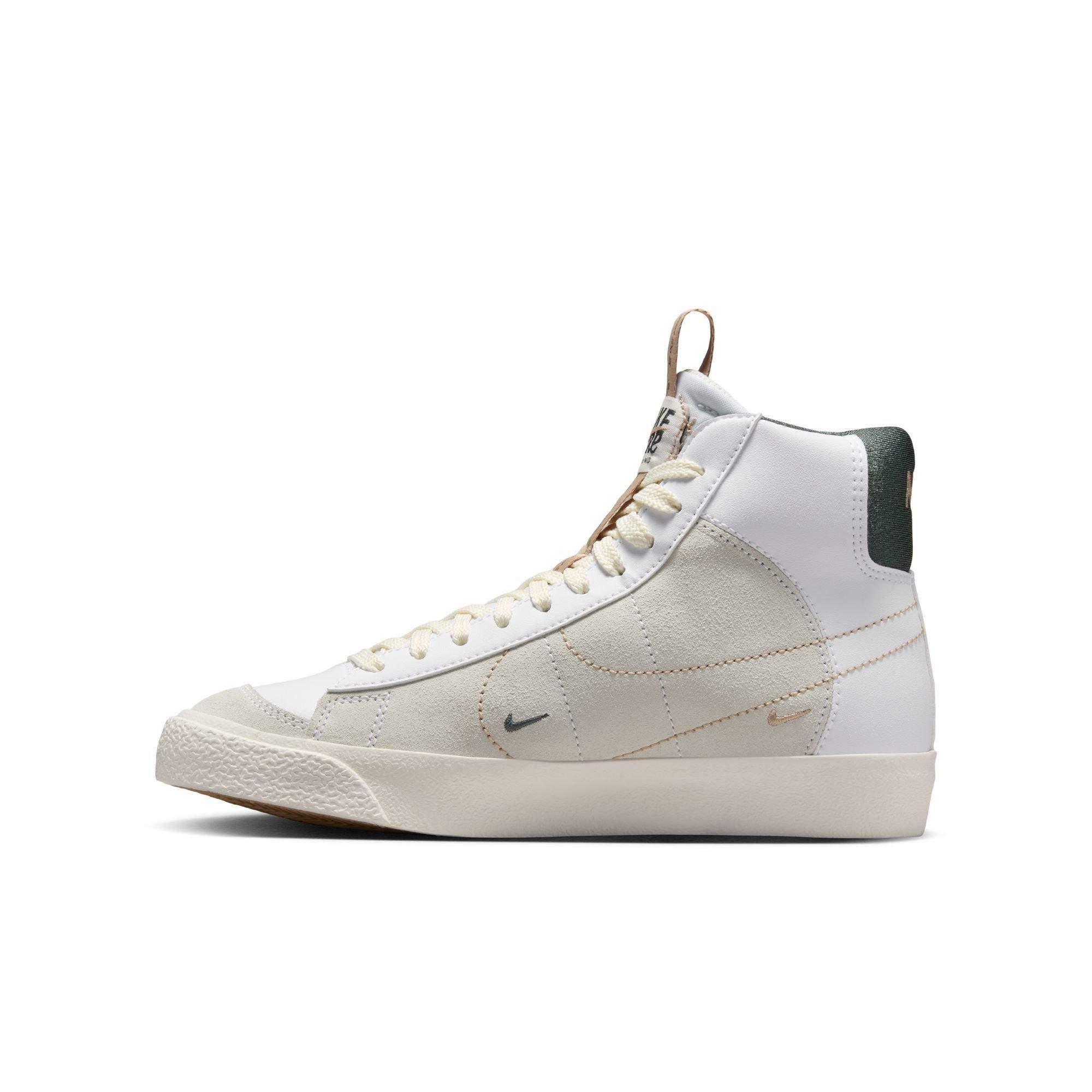 Nike Blazer Mid '77 SE Grade School Boys' "White/Vintage Green/Pale Ivory/Hemp" Shoe