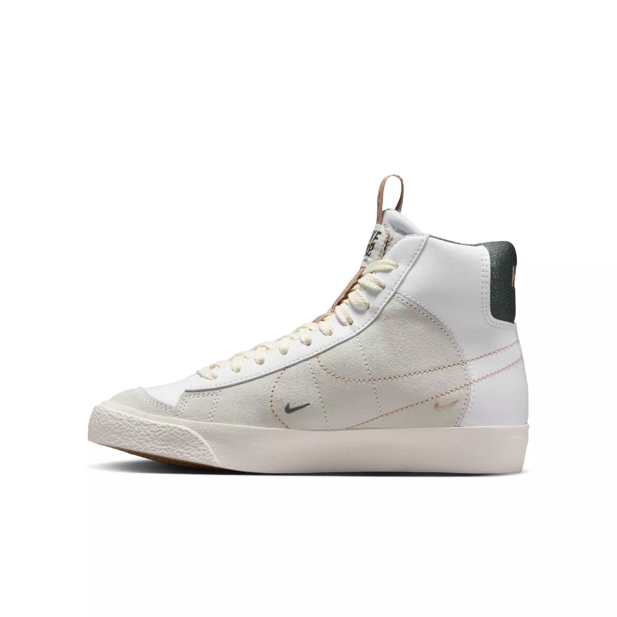 Nike Blazer Mid '77 SE "White/Vintage Green/Pale Ivory/Hemp" Grade School Boys' Shoe - WHITE/GREEN