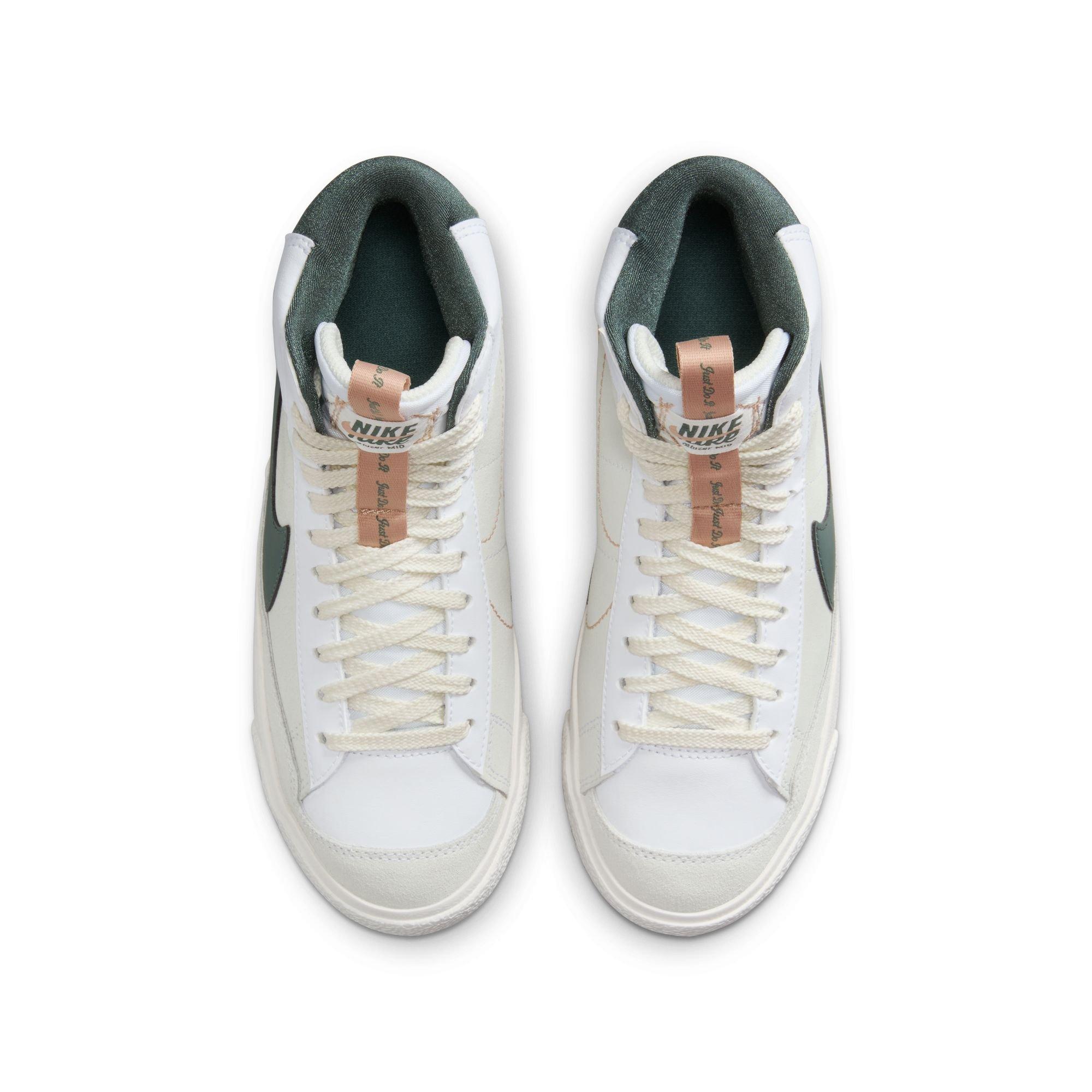 Nike Blazer Mid '77 SE Grade School Boys' "White/Vintage Green/Pale Ivory/Hemp" Shoe
