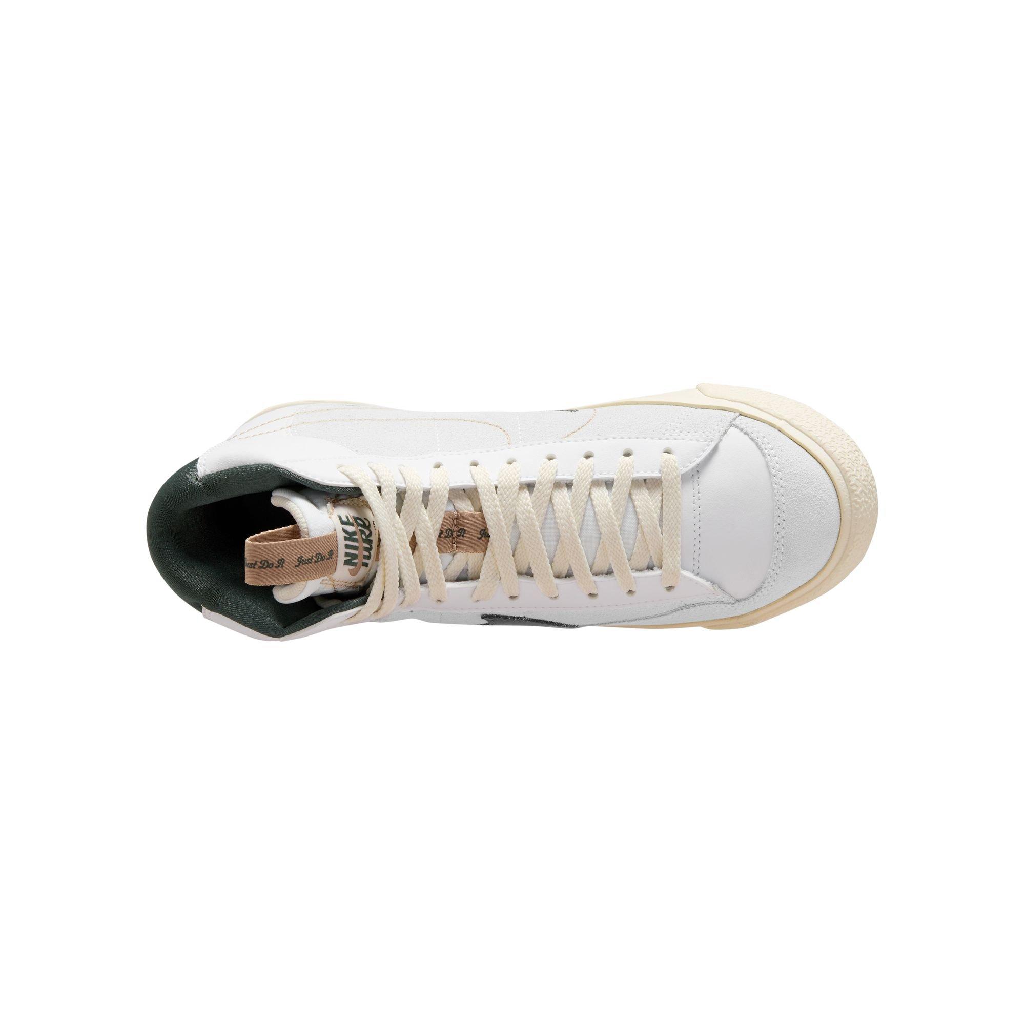 Nike Blazer Mid '77 SE Grade School Boys' "White/Vintage Green/Pale Ivory/Hemp" Shoe