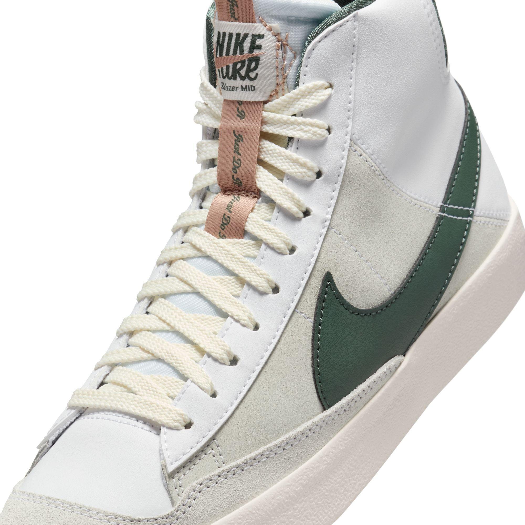 Nike Blazer Mid '77 SE Grade School Boys' "White/Vintage Green/Pale Ivory/Hemp" Shoe