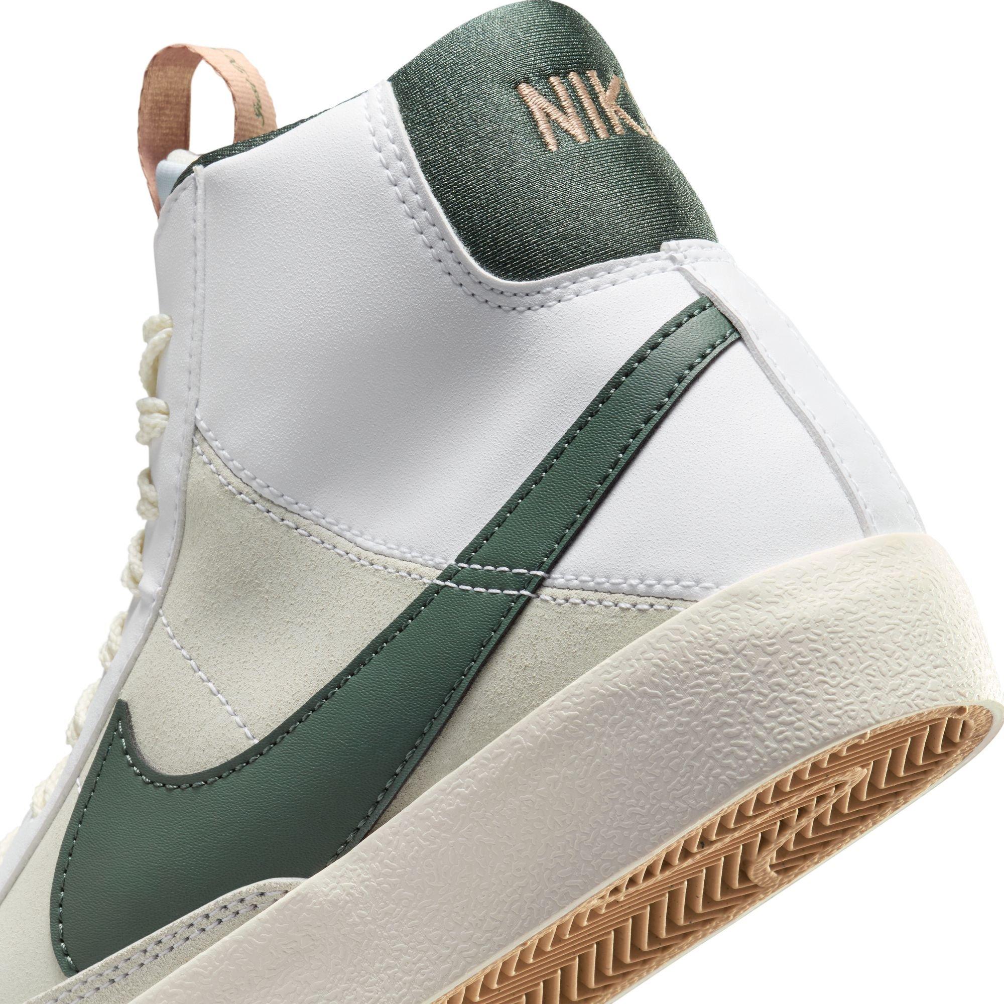 Nike Blazer Mid '77 SE Grade School Boys' "White/Vintage Green/Pale Ivory/Hemp" Shoe