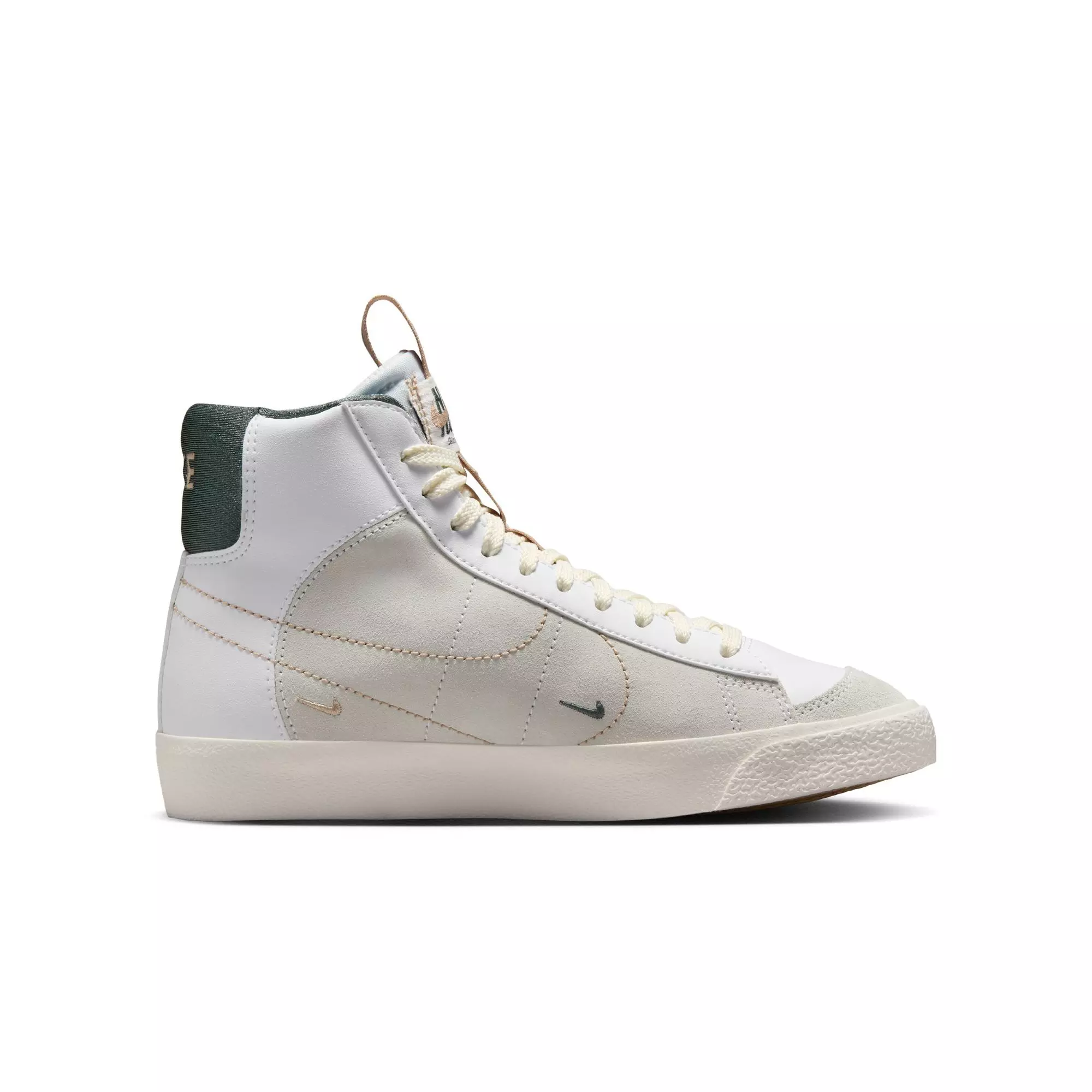 Nike Blazer Mid '77 SE "White/Vintage Green/Pale Ivory/Hemp" Grade School Boys' Shoe - WHITE/GREEN