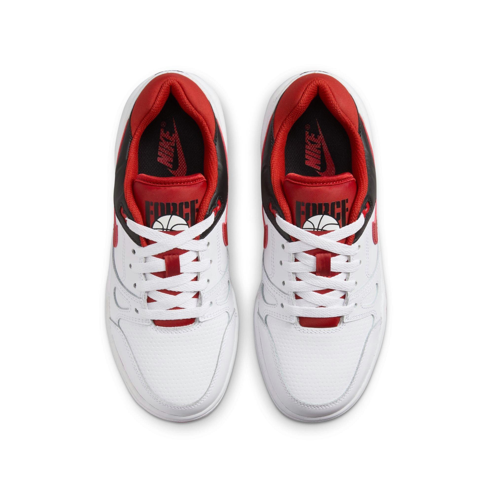 Nike Full Force Low Grade School Boys' "White/Mystic Red/Black" Shoe