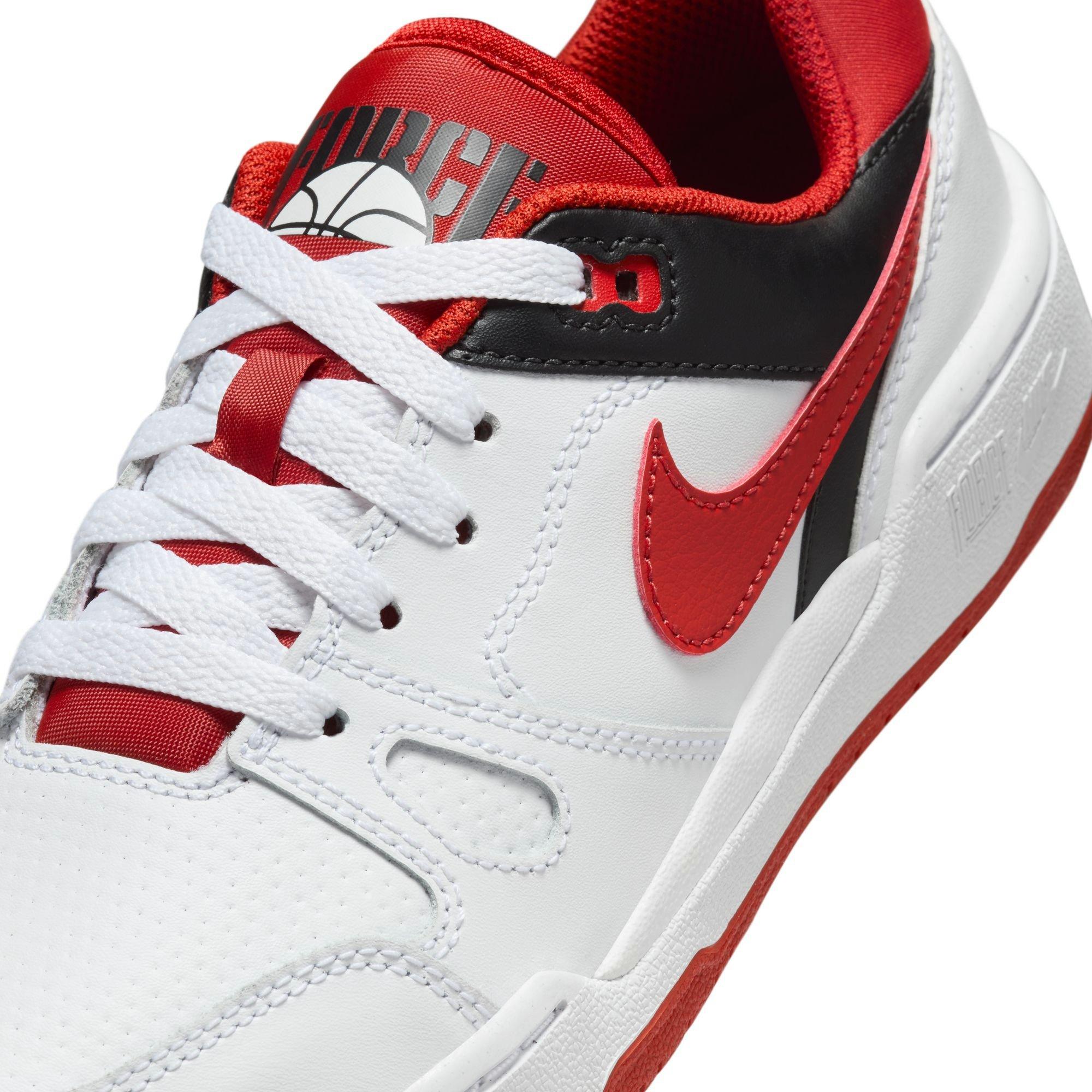 Nike Full Force Low Grade School Boys' "White/Mystic Red/Black" Shoe
