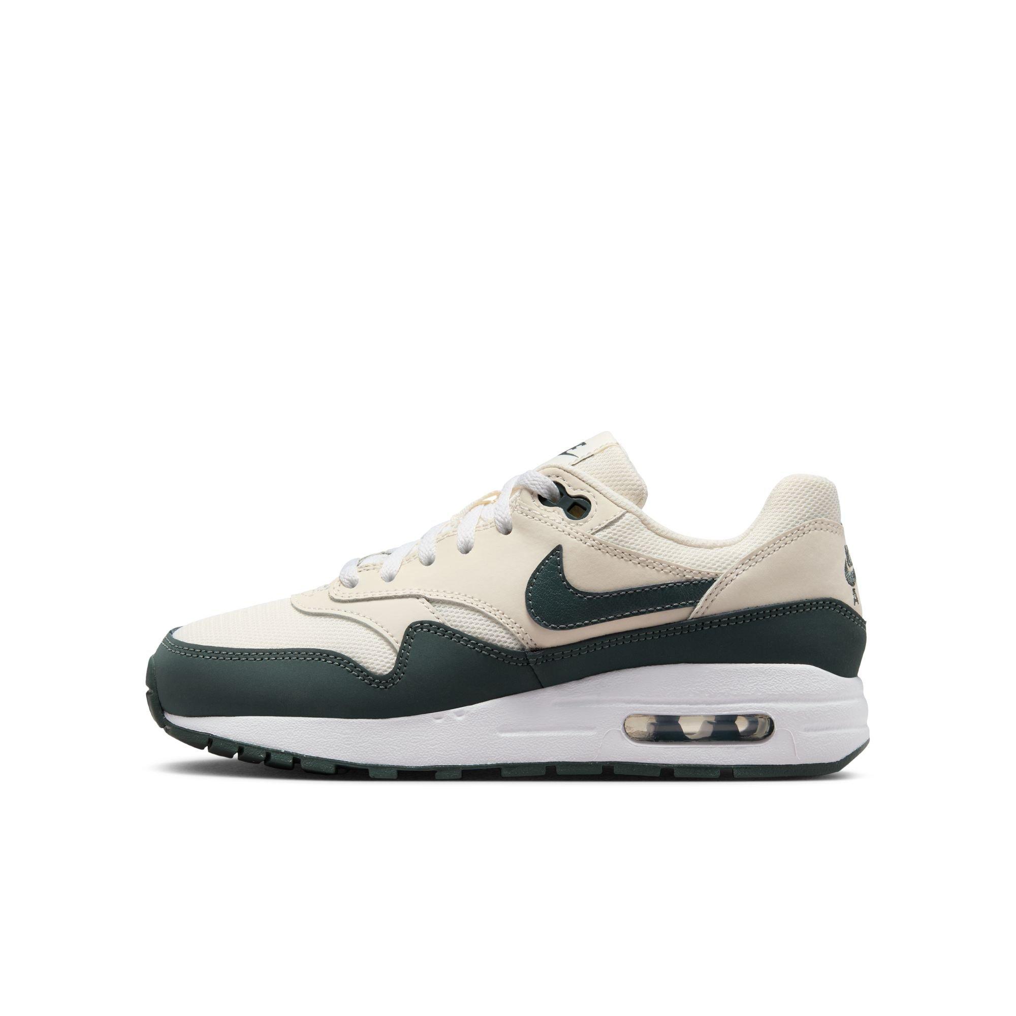 Nike Air Max 1 Grade School Boys' "Pale Ivory/Vintage Green/White/Bicoastal" Shoe