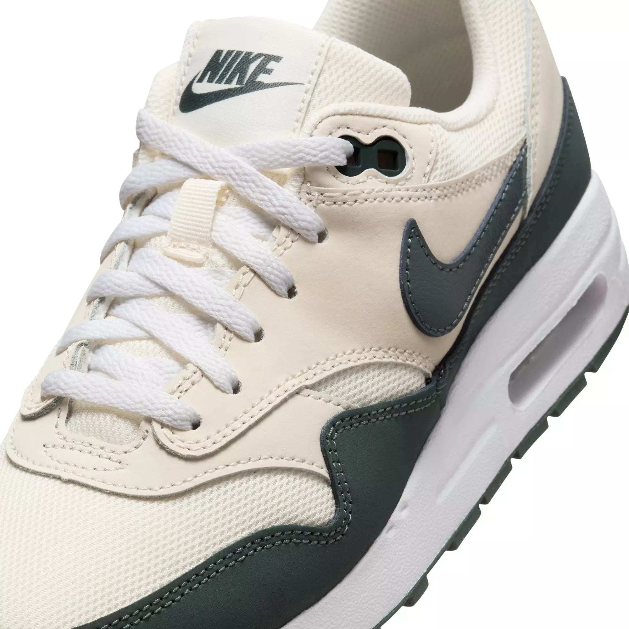 Nike Air Max 1 "Pale Ivory/Vintage Green/White/Bicoastal" Grade School Boys' Shoe - GREY/TAN